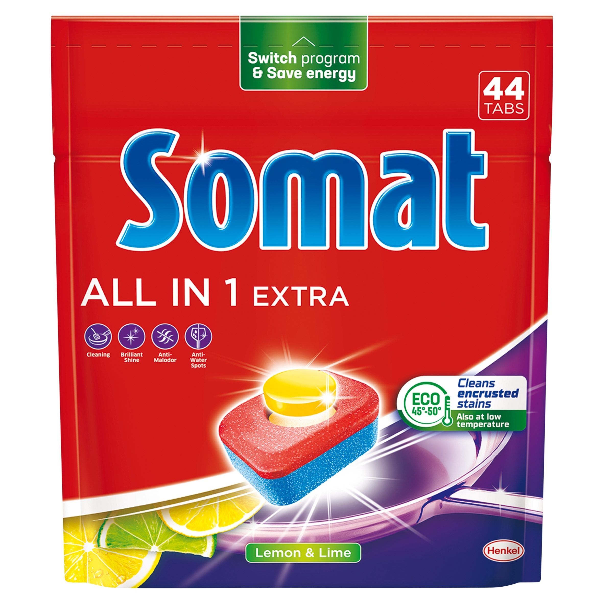 Somat 44 Ks Tablety All In 1 Extra Lemon Lime Do Myčky /251