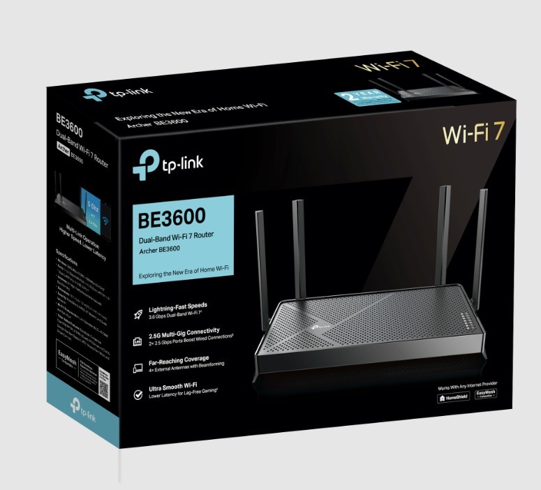 TP-LINK Router WiFi 7 Archer BE3600 Dual-Band 3570 Mbps USB 30 EasyMesh VPN — miniatura 14
