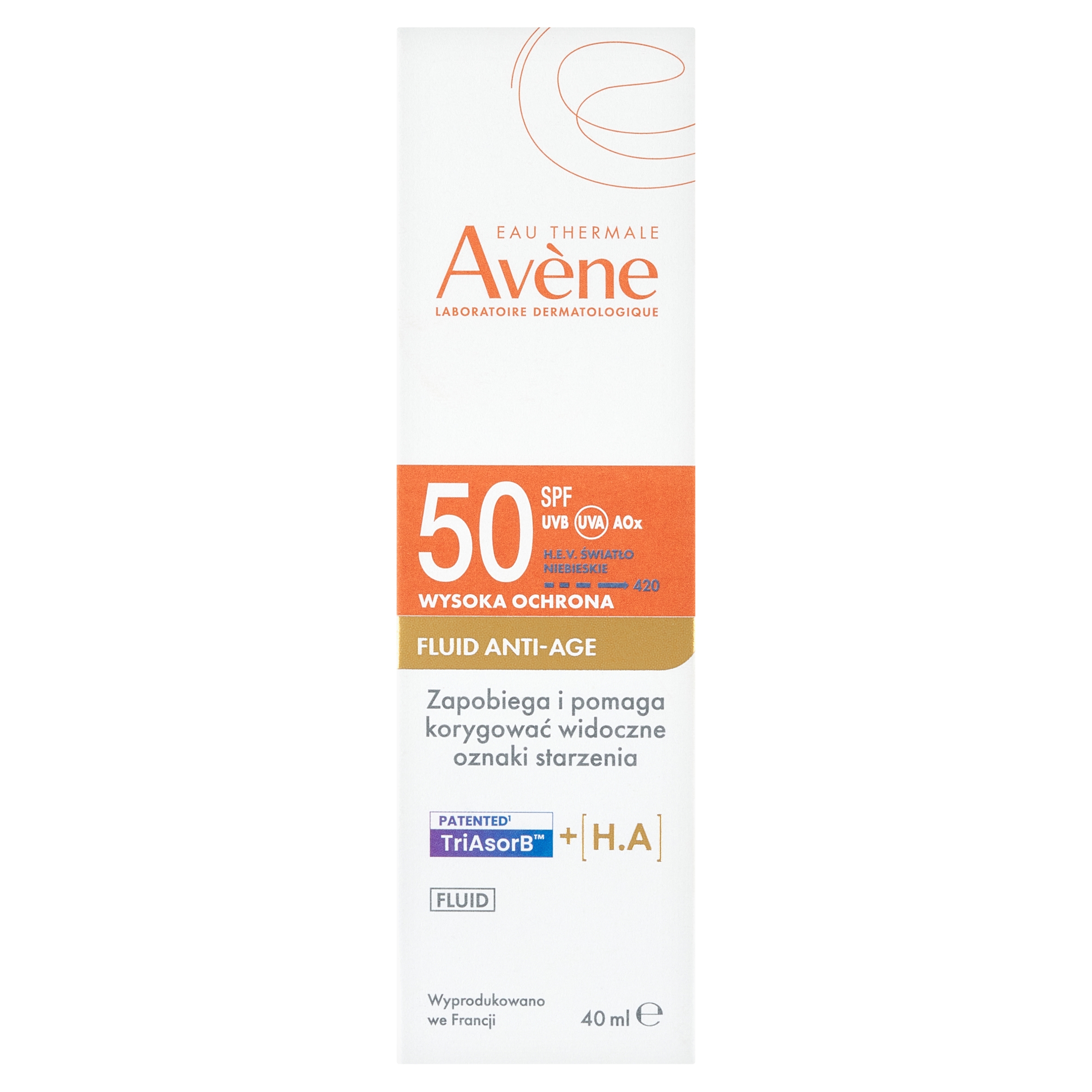 Avene Sun Fluid Anti-Age wysoka ochrona SPF50 40 ml