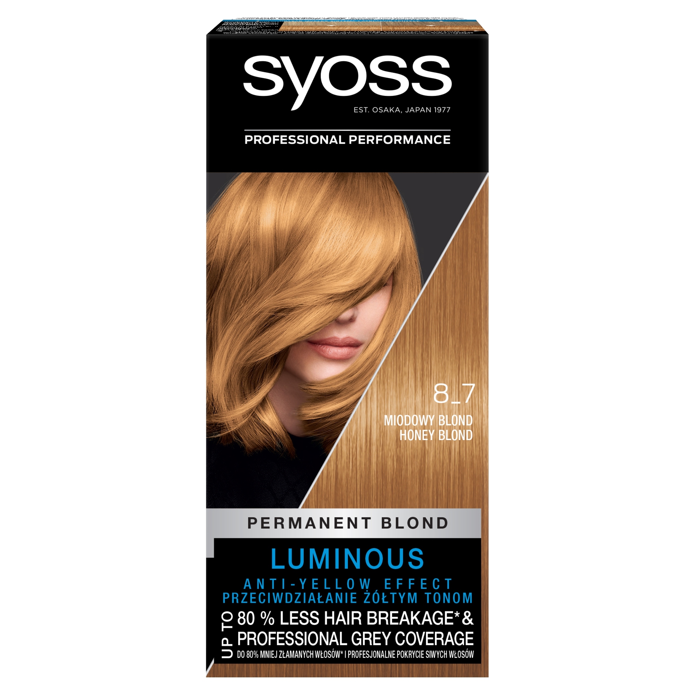 Syoss Permanent Coloration barva na vlasy 8-7 medově blond, 1 balení