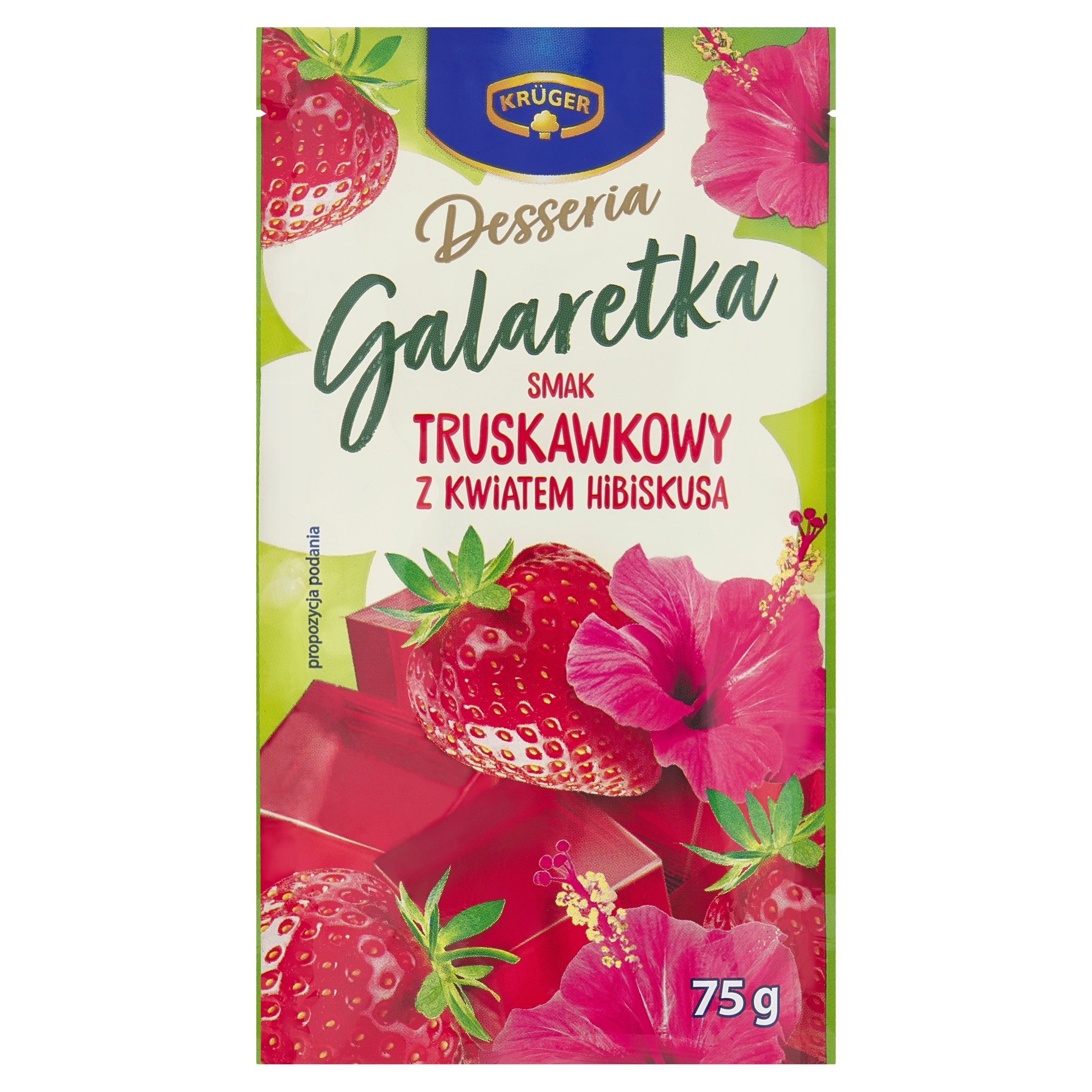 Levně 17X Krüger Desseria Želé s jahodovou příchutí a květem ibišku 75 g