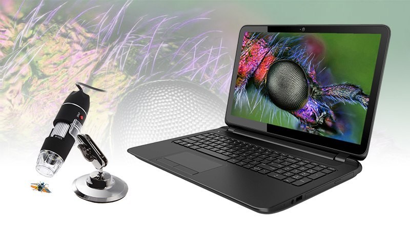USB skaitmeninis mikroskopas, Media-Tech MT4096, 500x – stebimo vaizdo pateikimas