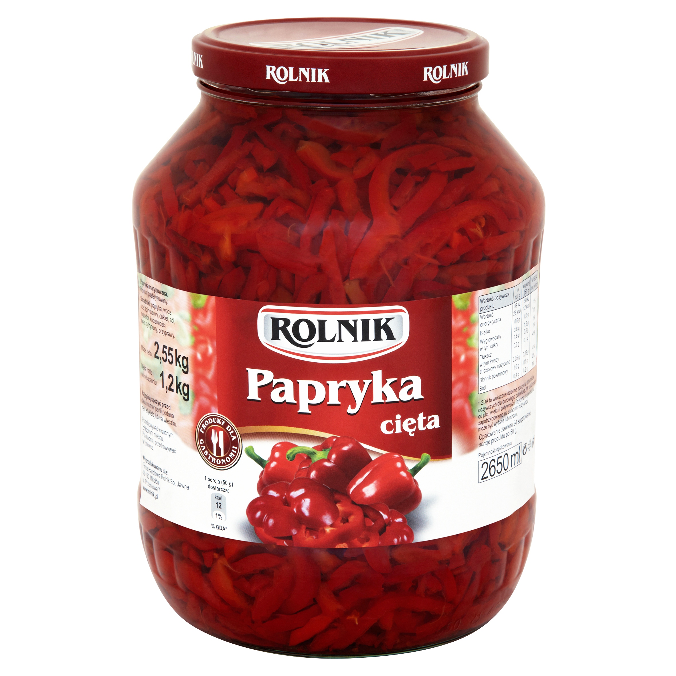 Levně Paprika řezaná Rolnik 2650 ml