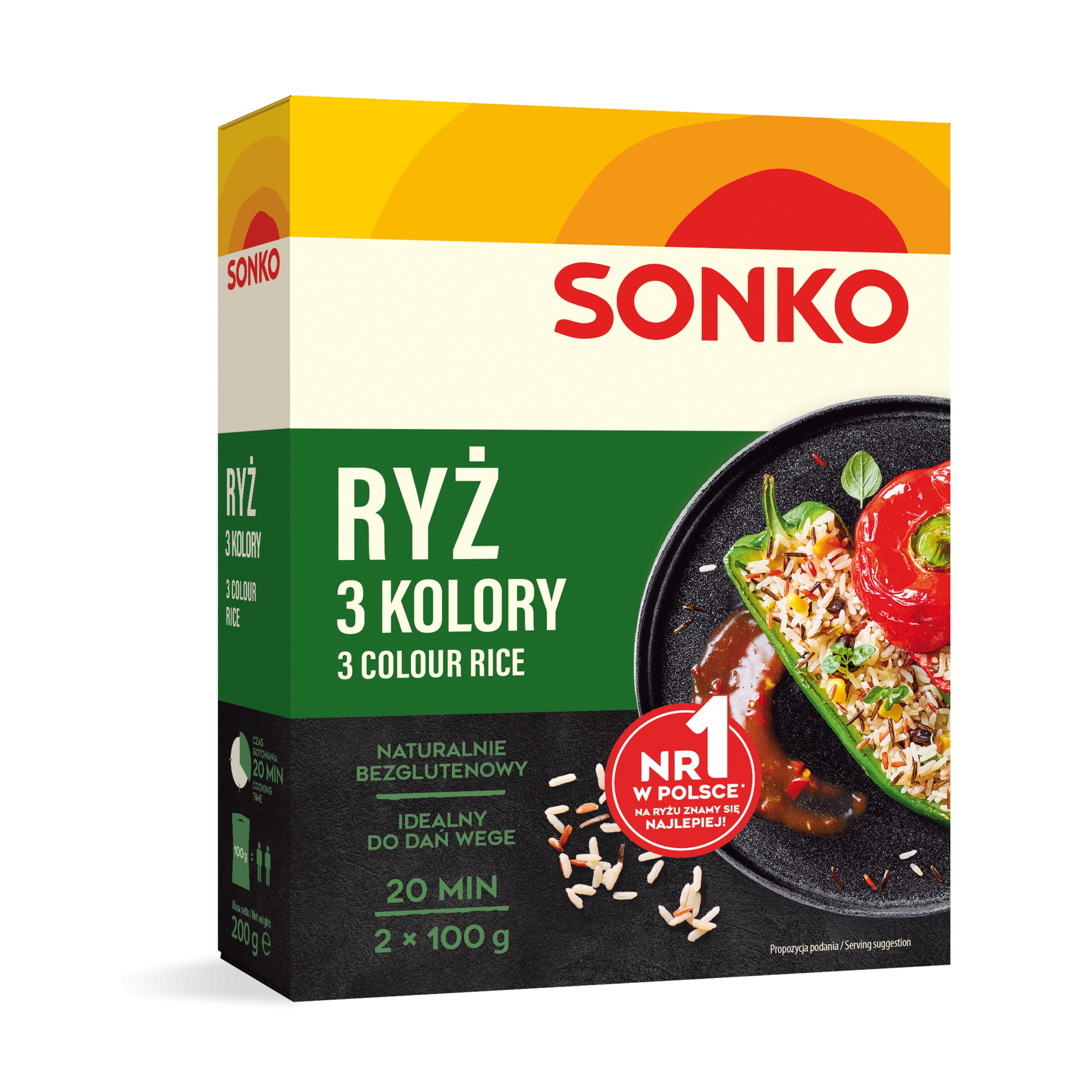Sonko. Rýže 3 barvy 2x100 g.