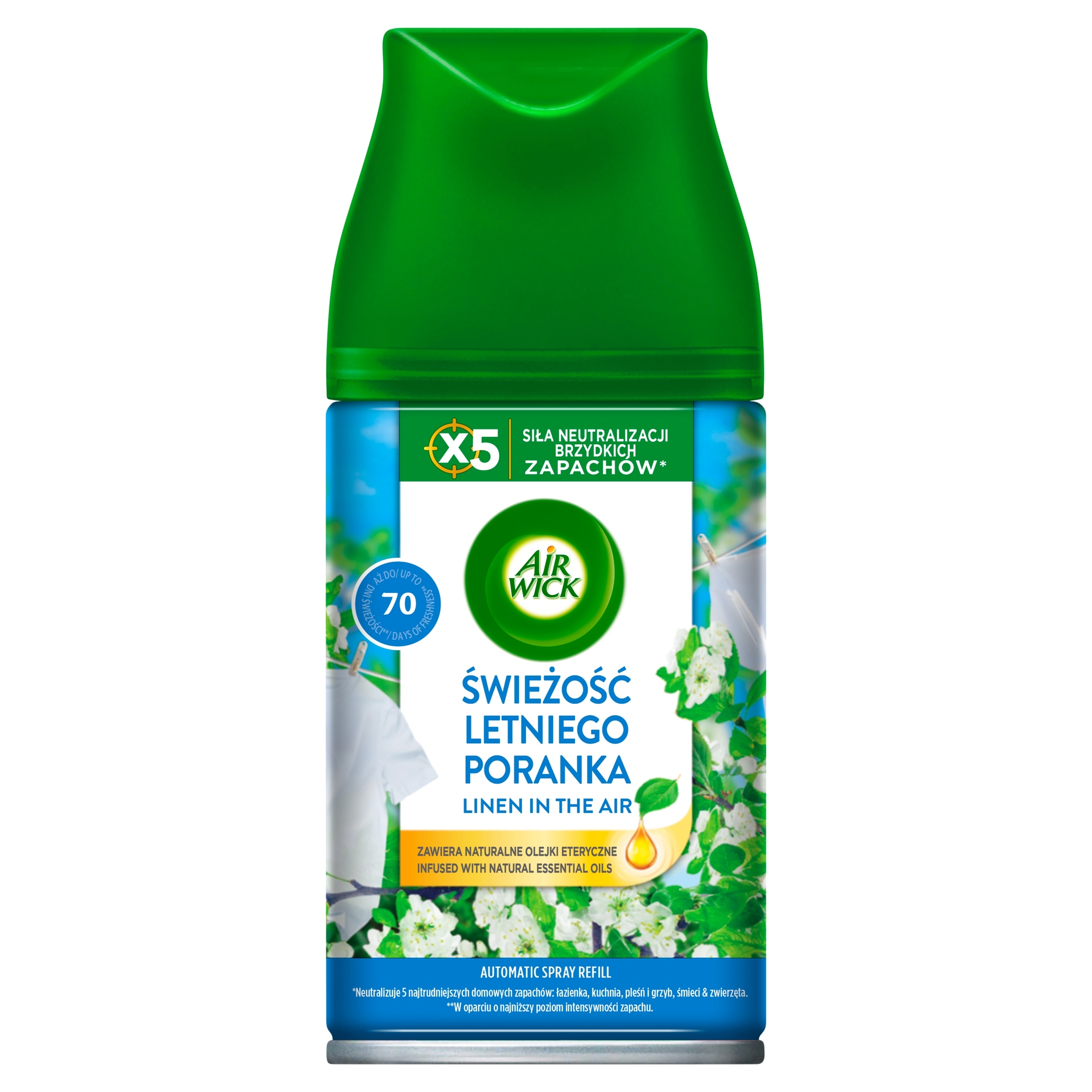 4x Air Wick náplň do automatického vzduchu Svěžest letního rána 250 ml