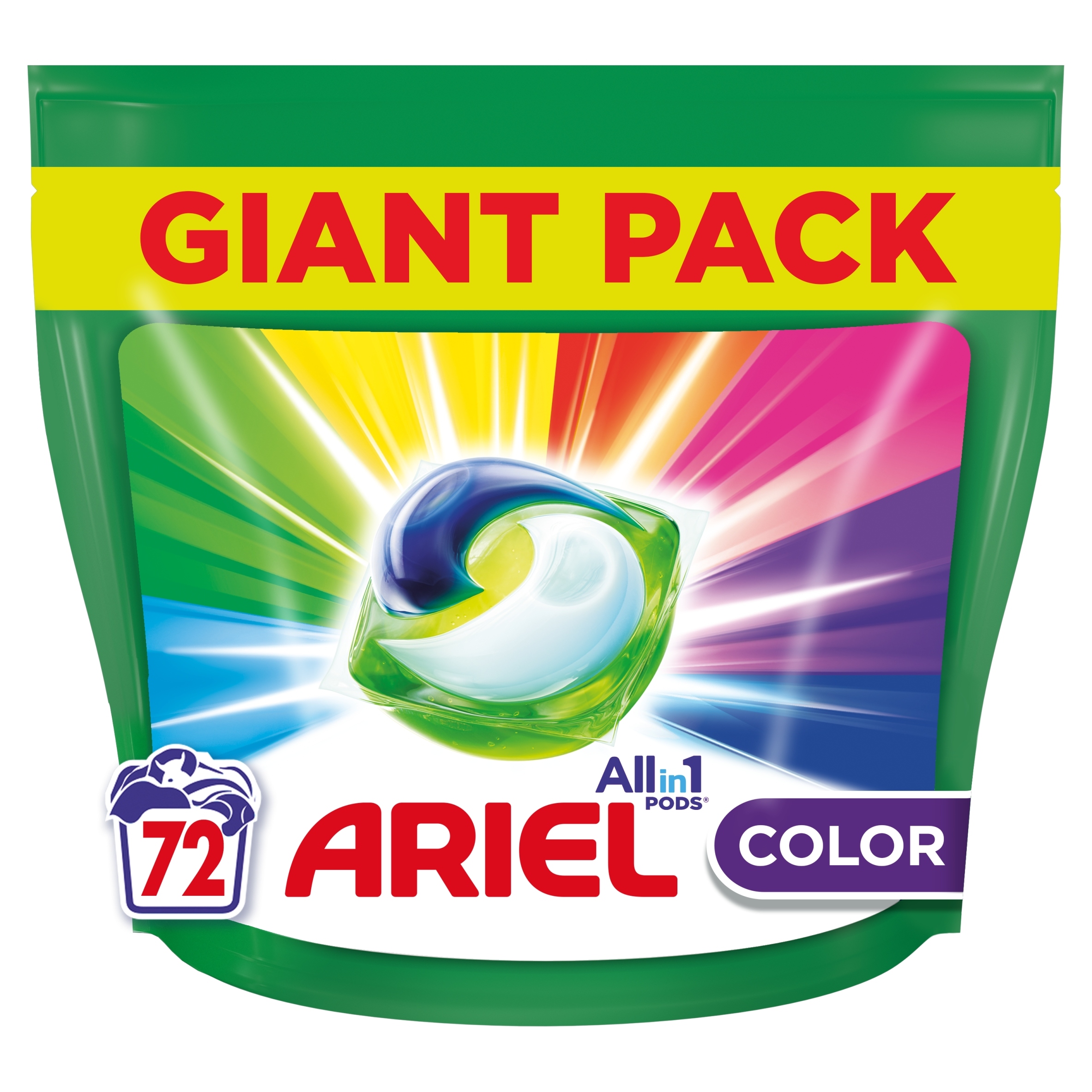 Levně Ariel kapsle na praní barev color pods caps All in 1 Barva 72 kusů