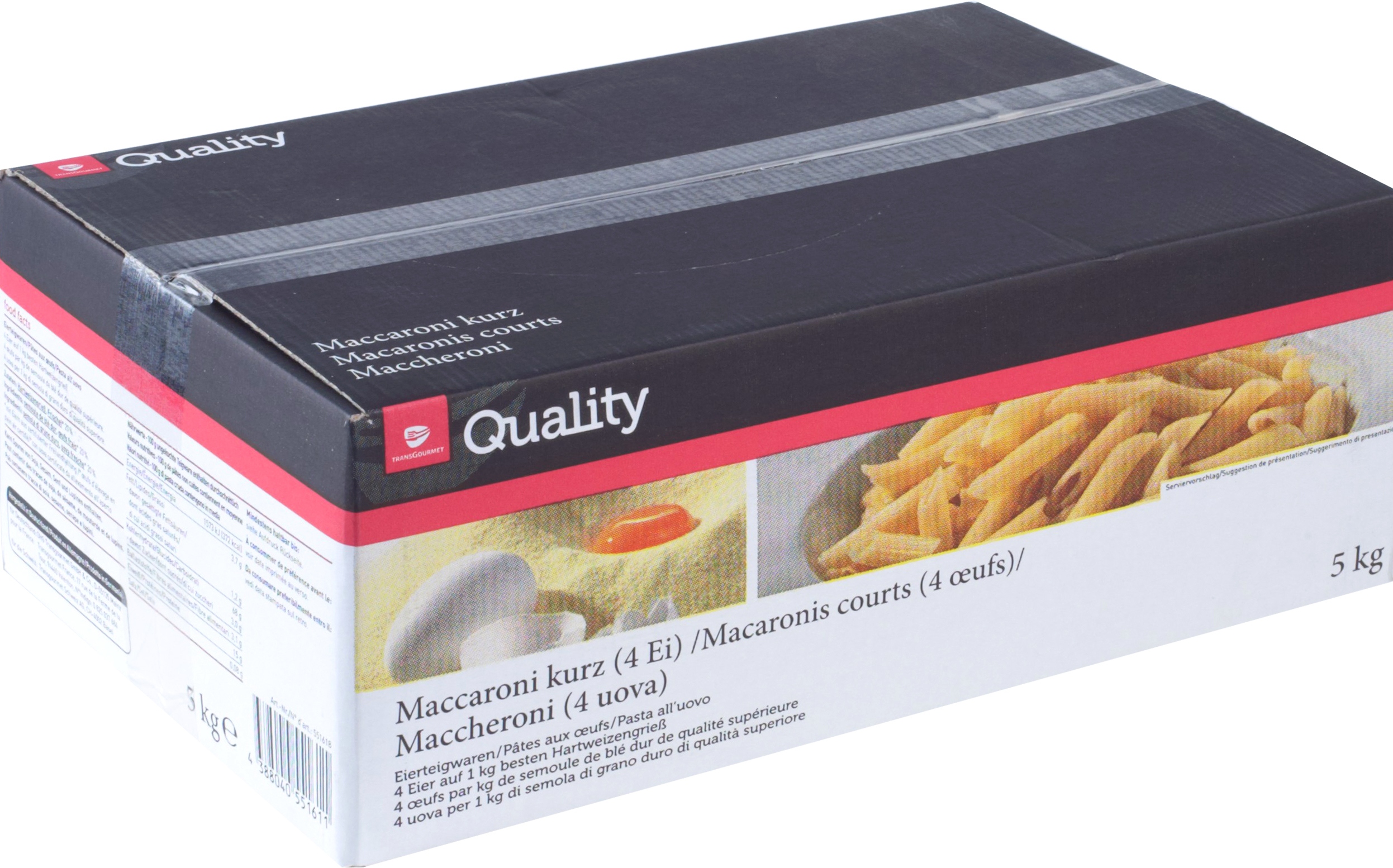 Levně 1X Tgq Těstoviny 4-vaječné Penne 5 kg