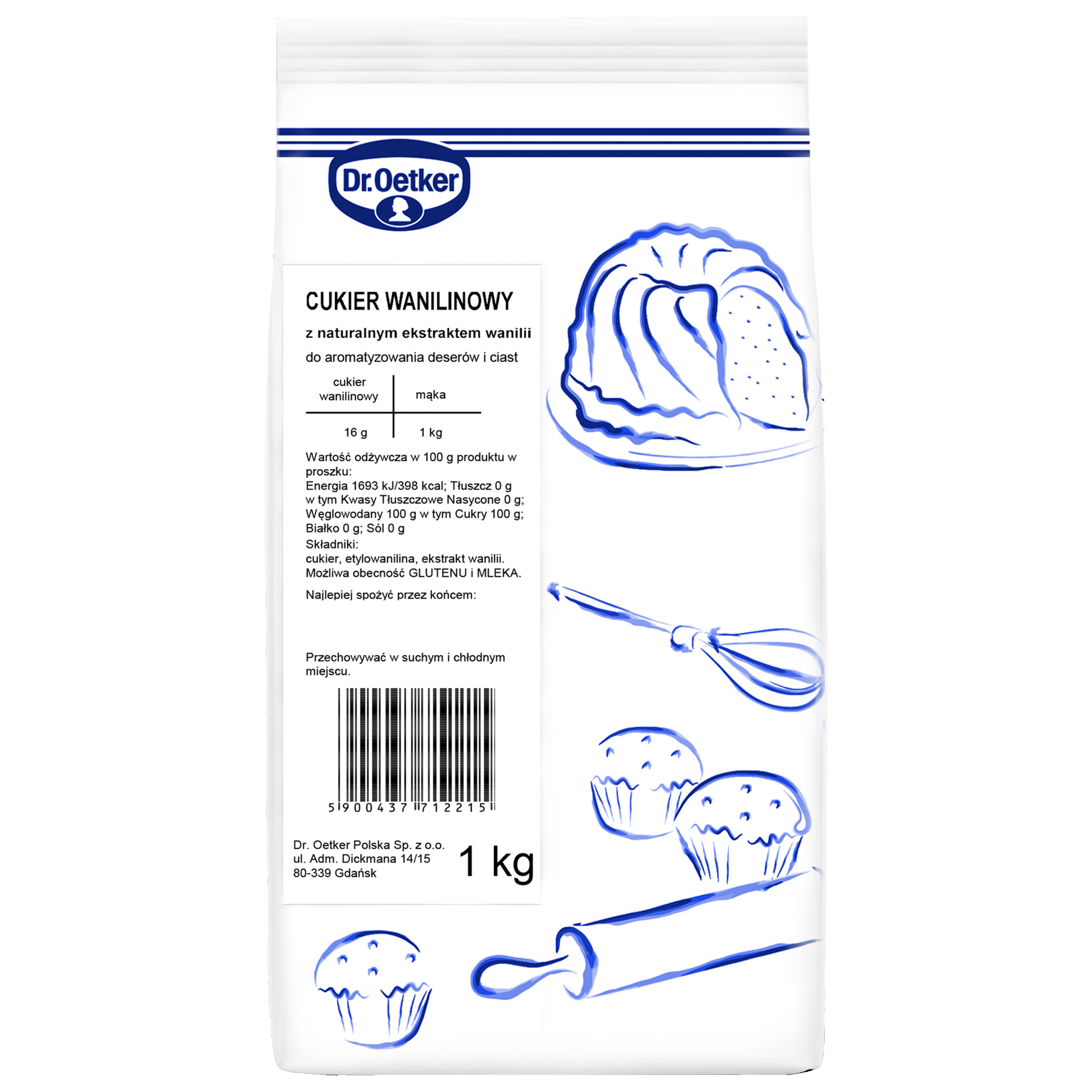 Dr. Oetker Vanilínový cukr 1 kg