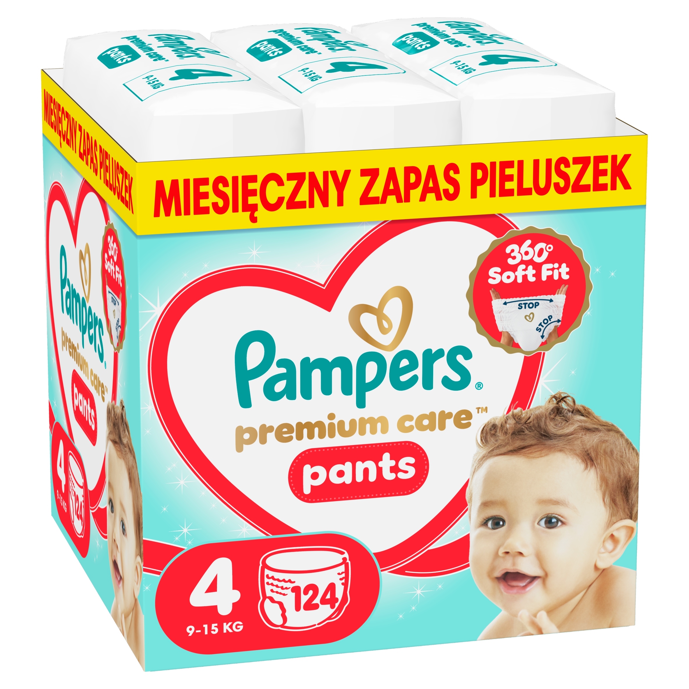 Pieluchomajtki Pampers Pants Premium Care 4 (124 szt.)