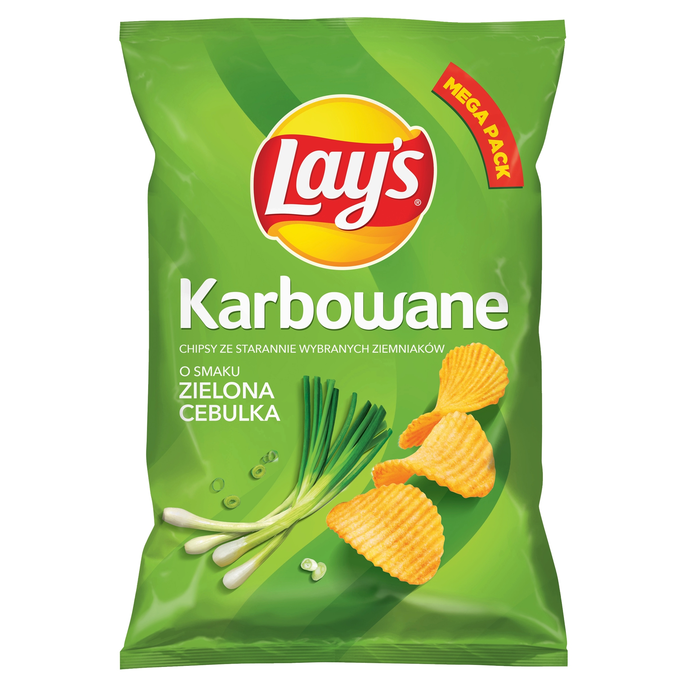Levně 5 x Chipsy Lay's Vroubkované jarní cibulka 190 g