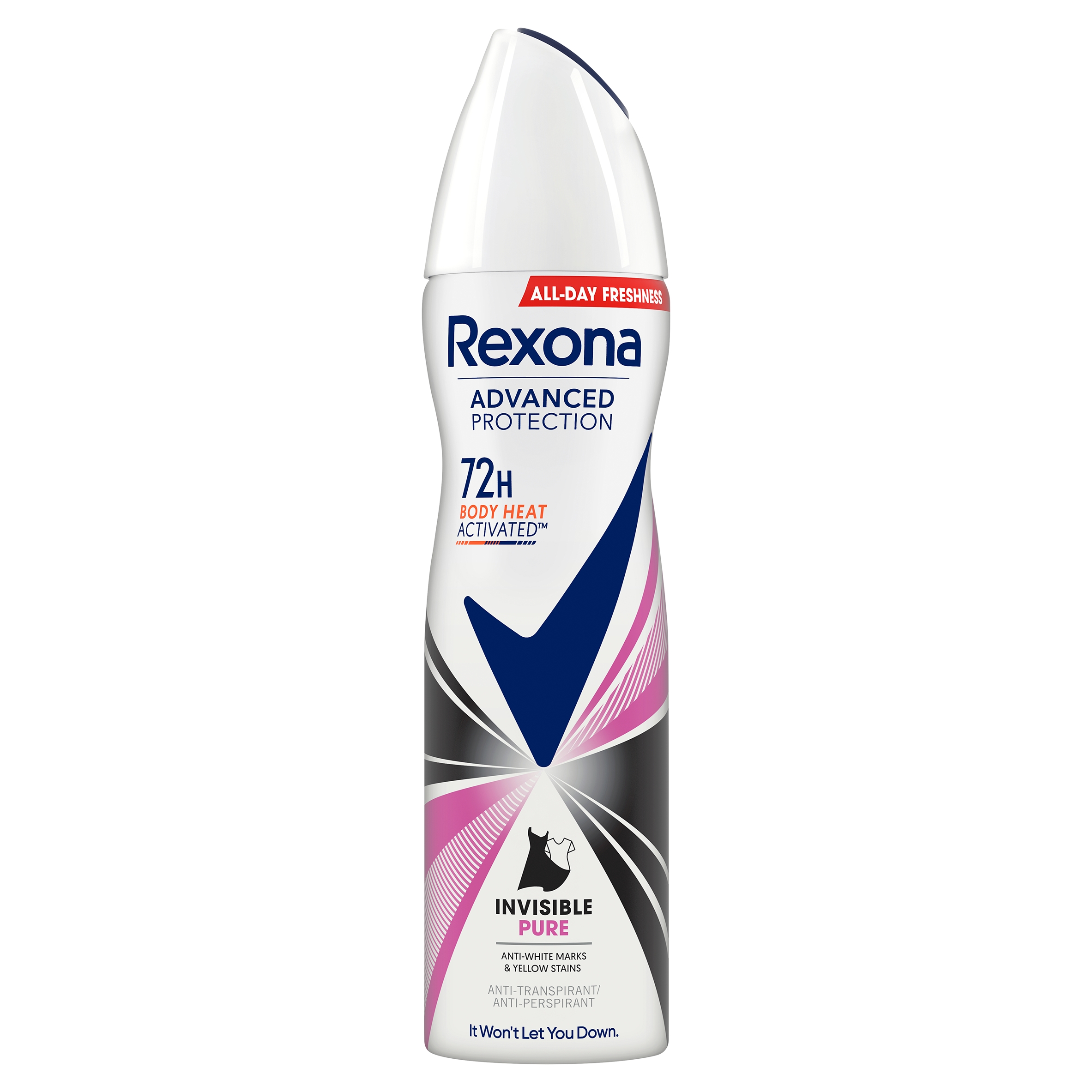 Rexona Advanced Protection Invisible Pure Antiperspirant ve spreji 150 ml