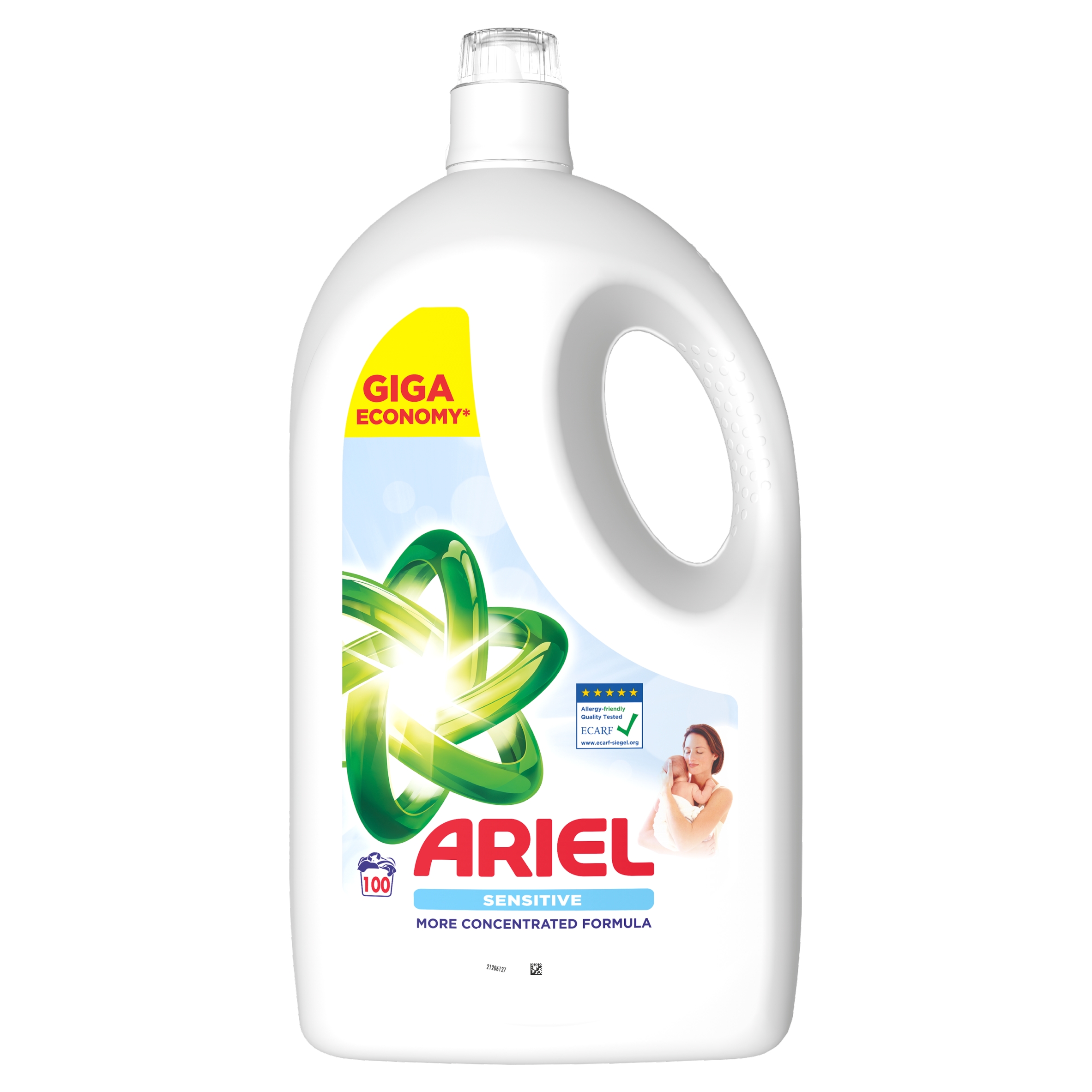 Levně Ariel Tekutý prací prostředek, 100 praní, Sensitive