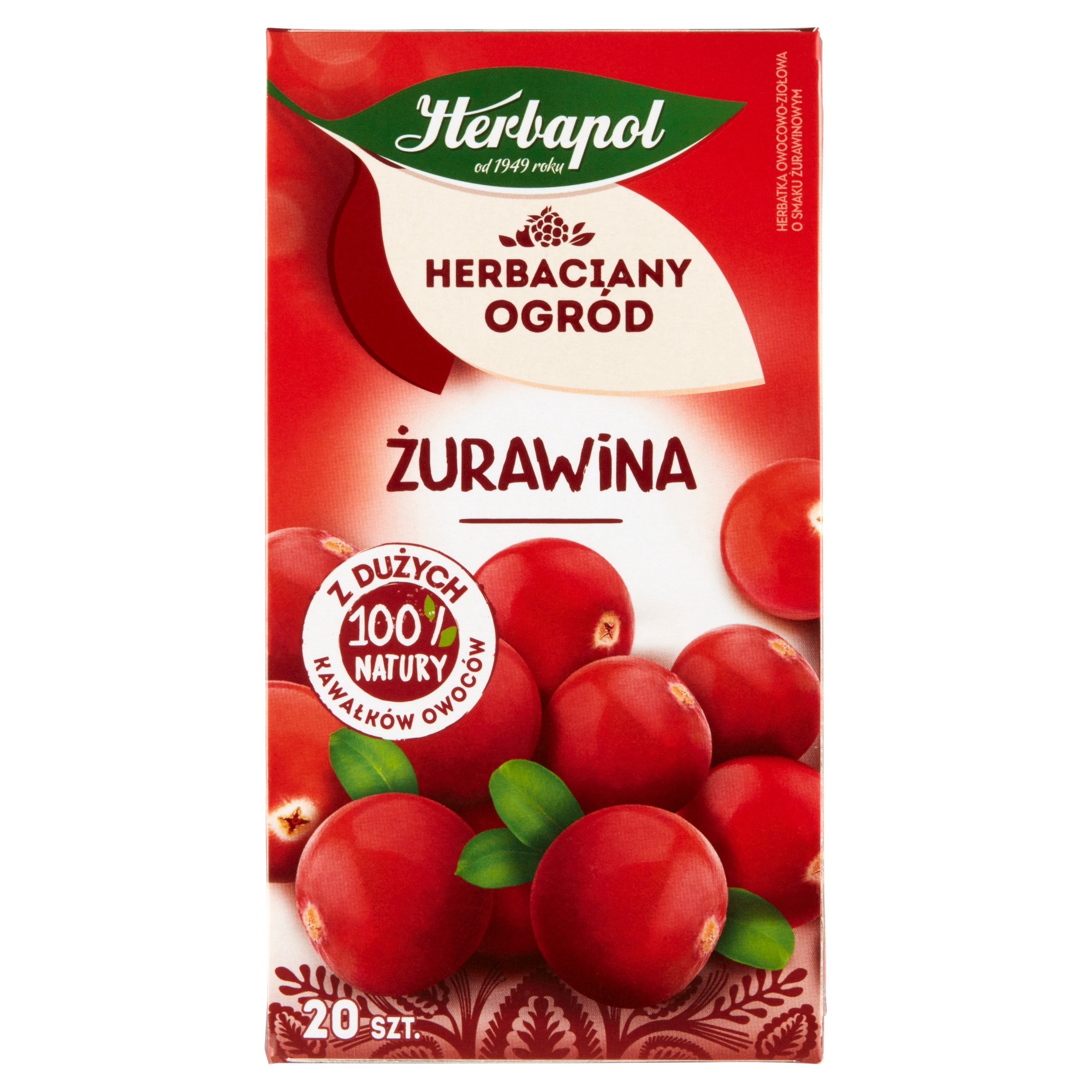 6 x Čaj Čajová zahrada brusinky Herbapol 20 sáčků 50 g