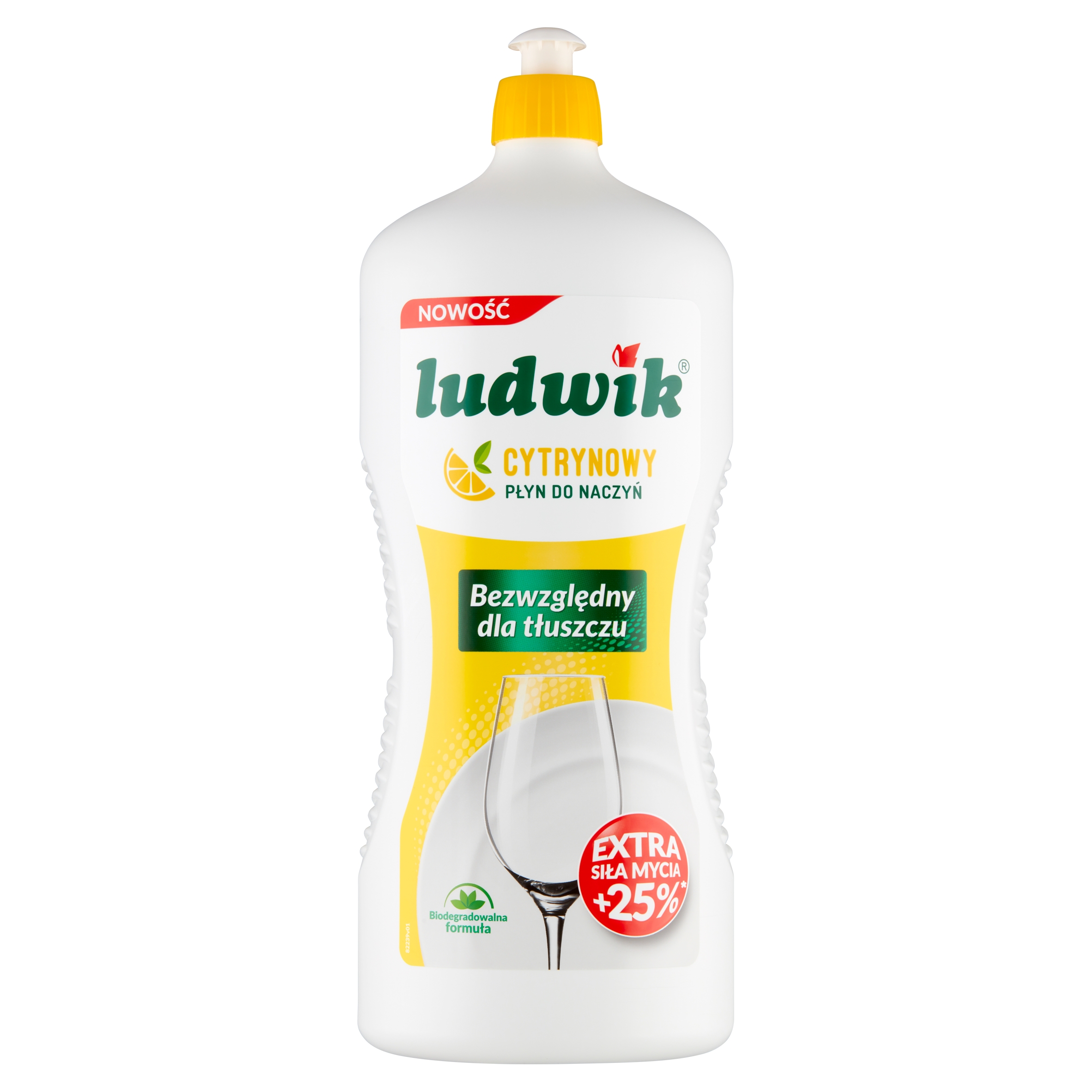 Levně 5x Ludwik, Tekutý přípravek na nádobí, citronový, 1350 ml