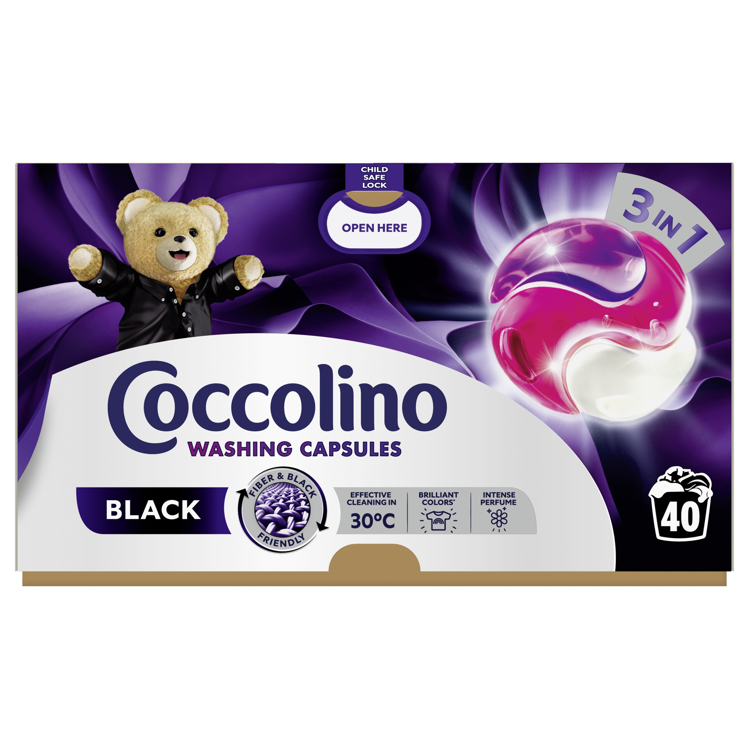 Levně Kapsułki do prania Coccolino Care Black 40 szt.