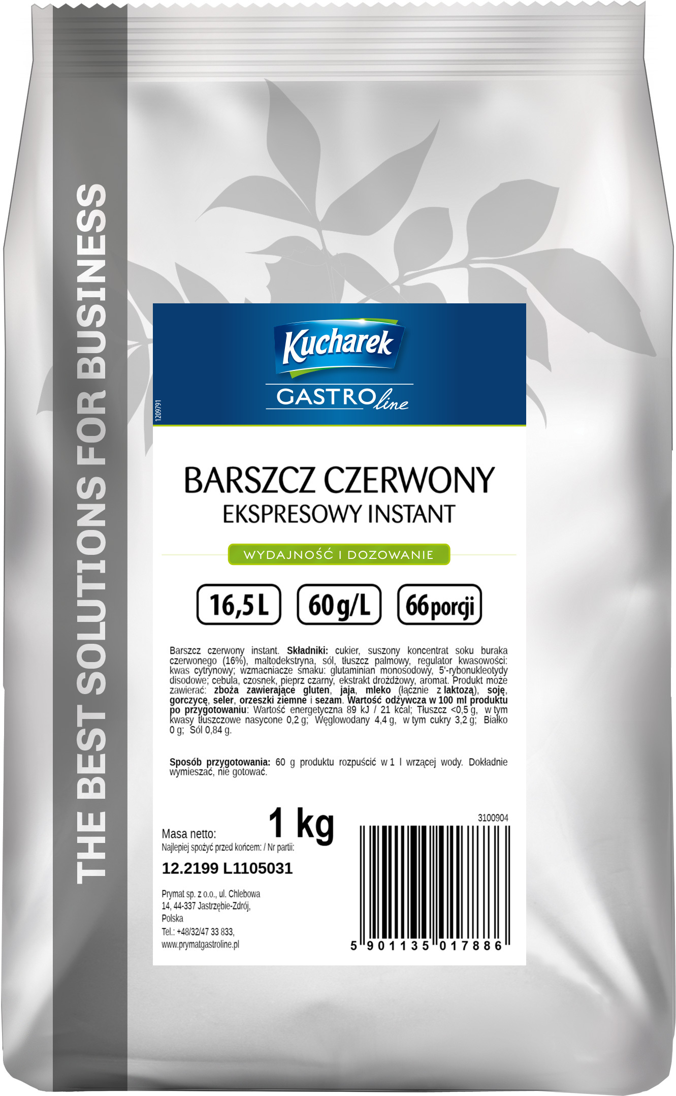 Levně Boršč červený instantní Kucharek GastroLine 1 kg