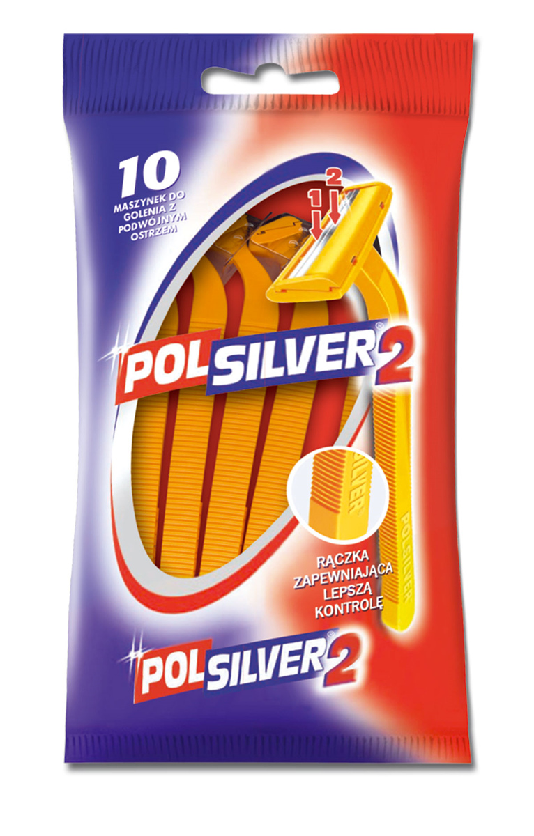 

Polsilver 2 Jednorazówki 10 sztuk golarki męskie