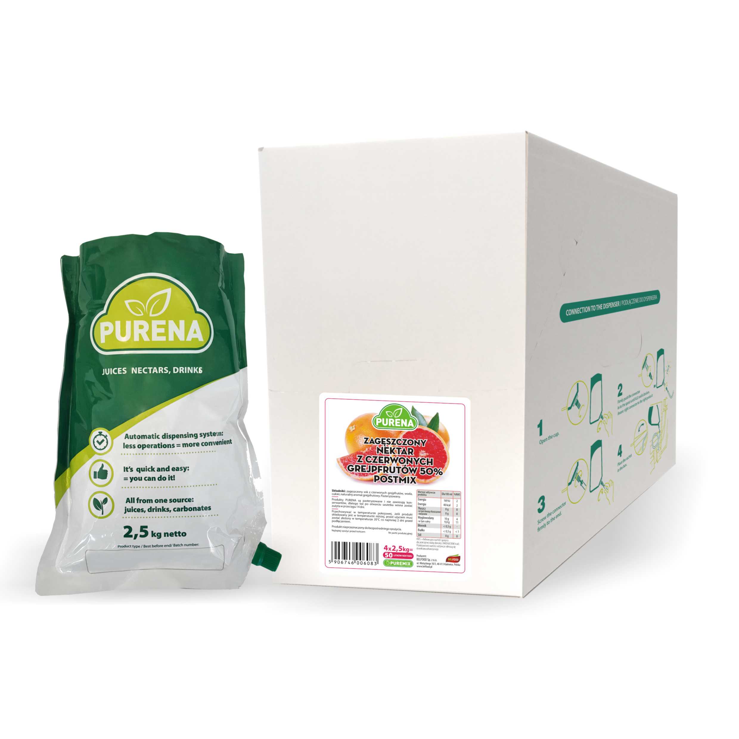 Levně Purena Nektar z červených grapefruitů 10 l