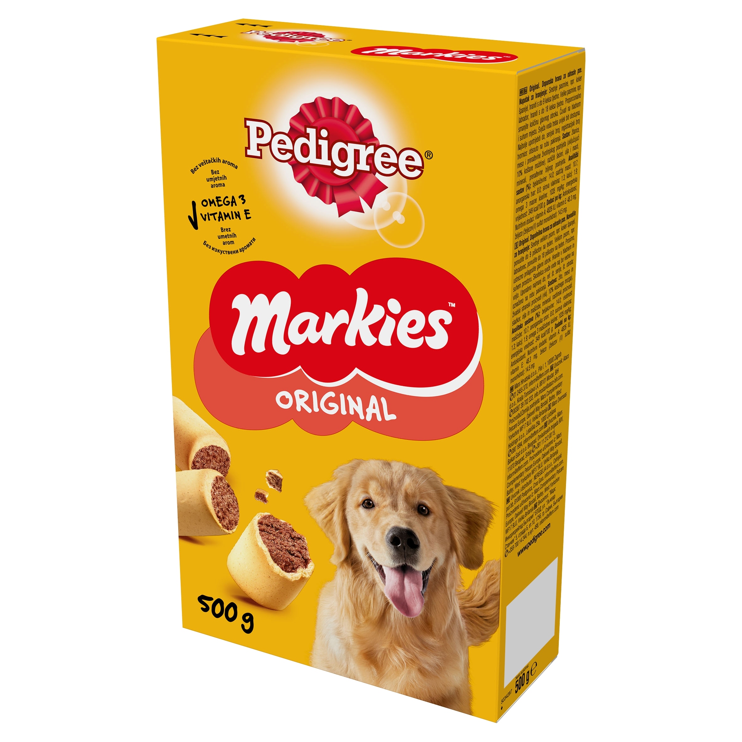 Pedigree Maškrty pre psa Markies 3x500g Orginal