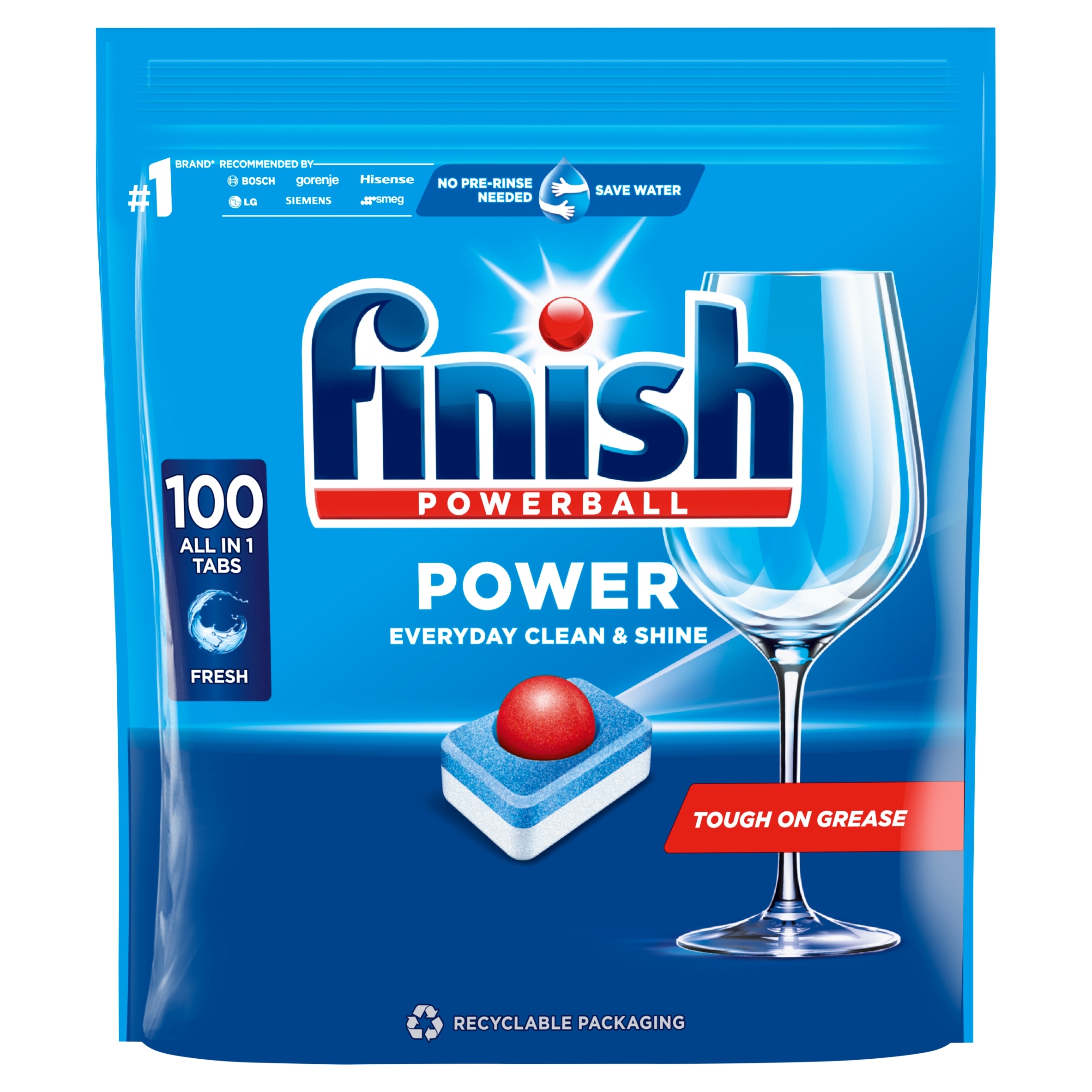 2x Finish tablety Power All in 1 do myčky nádobí 100 Ks Celkem 200 Tablet