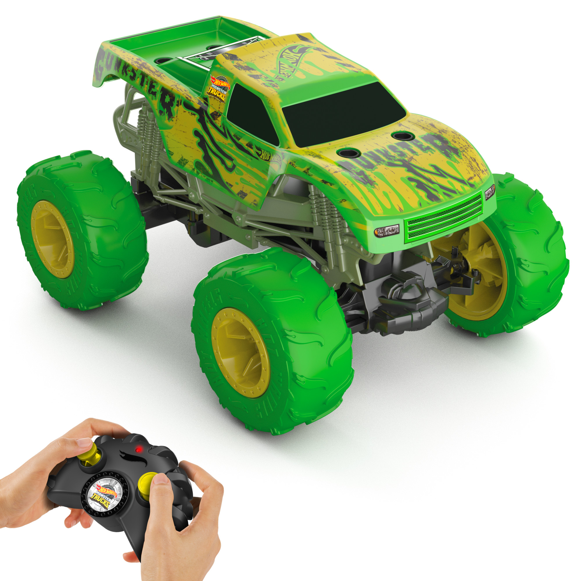 Hot Wheels RC Monster Trucks Gunkster svítící ve tmě 1:15 HTP15