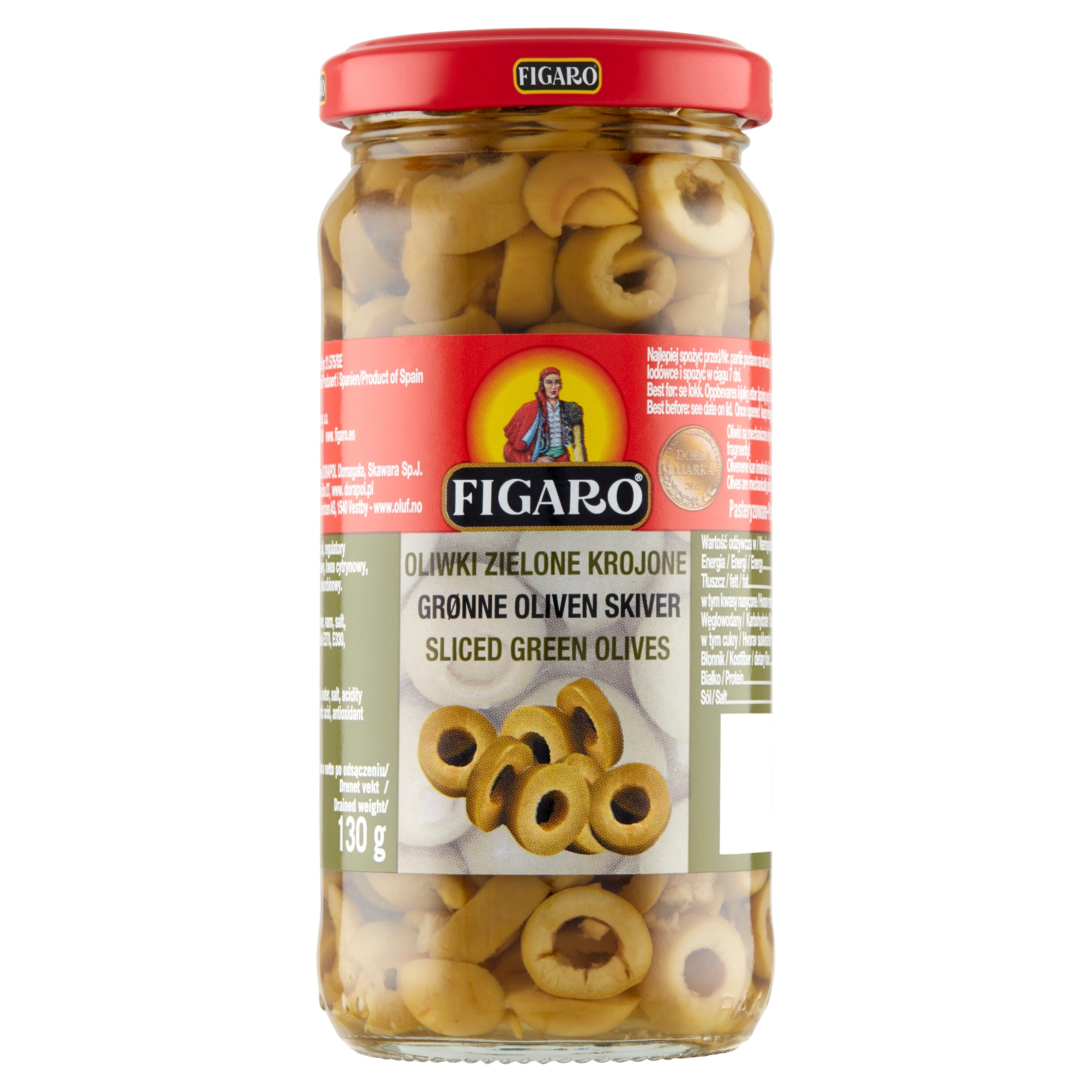 Zelené olivy krájené Dorapol 240 g