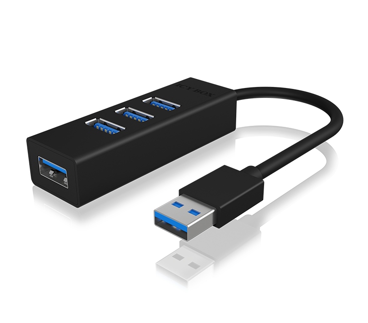 Hub IB-Hub1419-U3 Usb 3.0 na 4-Port Type-A, Alumin