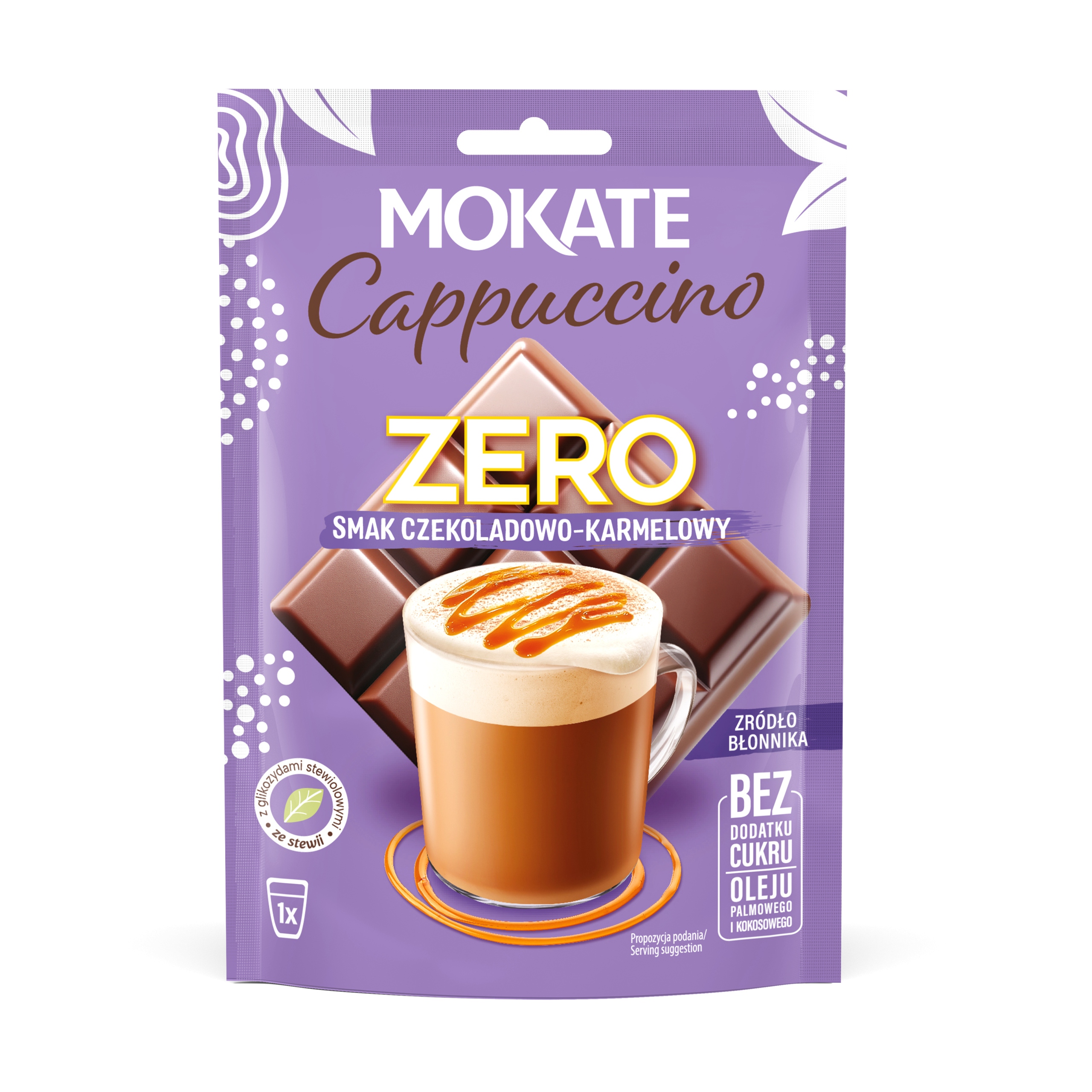 Levně 13x Kávový nápoj Káva Cappuccino Mokate Čokoláda a Karamel 20 g Nulového Cukru
