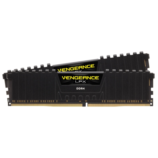 CORSAIR DDR4, 2666MHz 32GB 2x16GB DIMM, 16-18-18-35, XMP 2.0, Vengeance LPX black Heatspreader, Black PCB, 1.2V, for SKL — 3