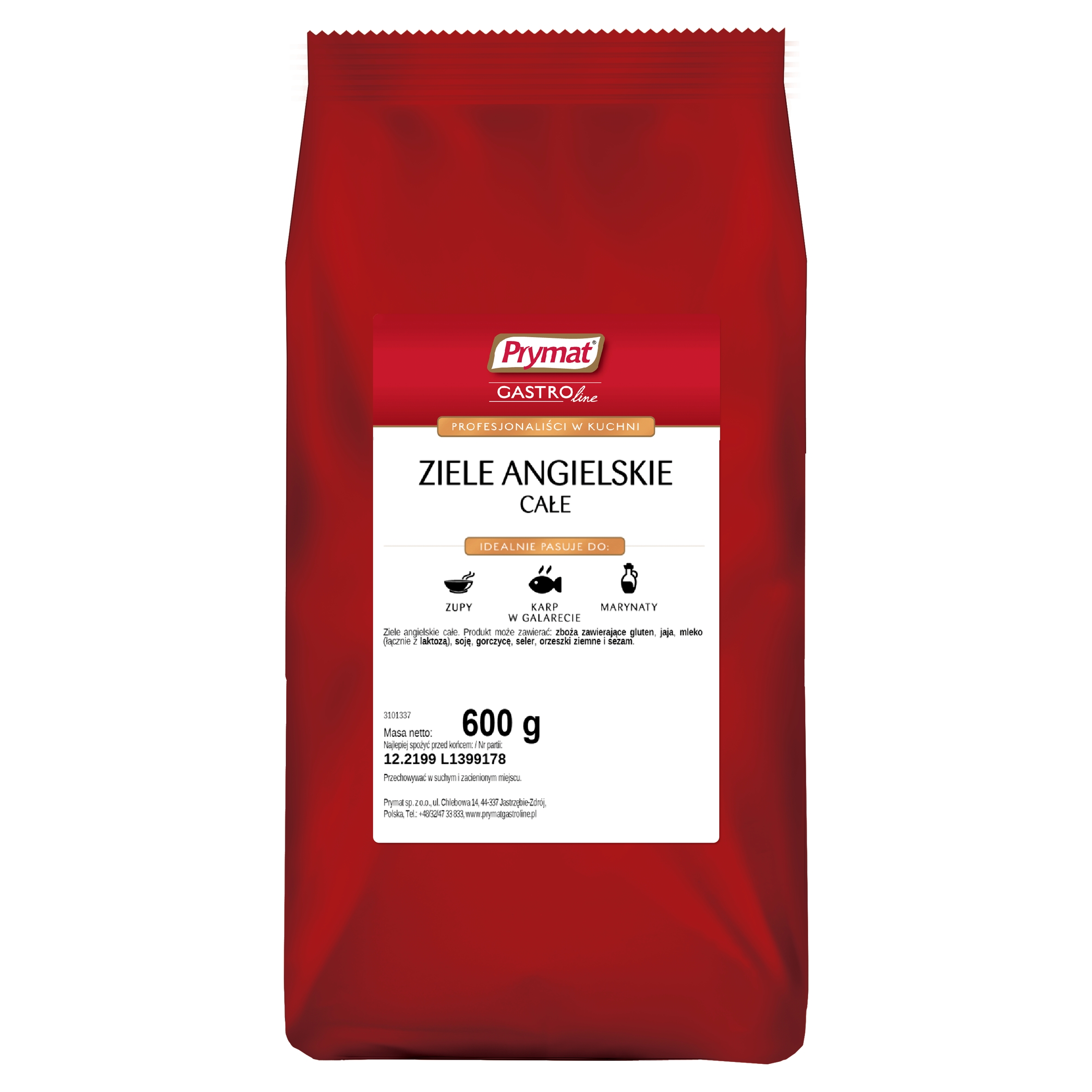 Nové koření celá. Prymat 600 g