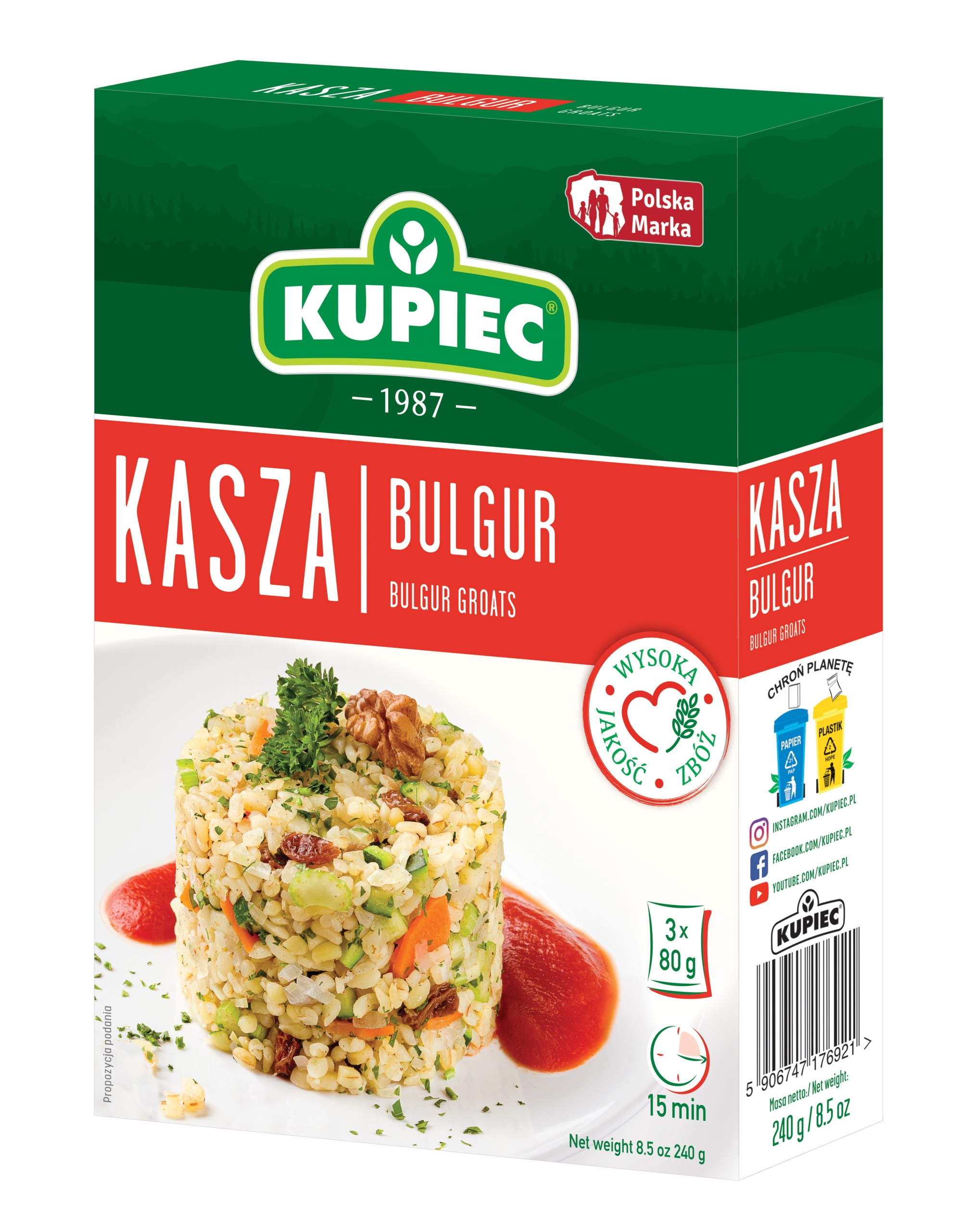 Levně 9X Kupiec Bulgur 240 g