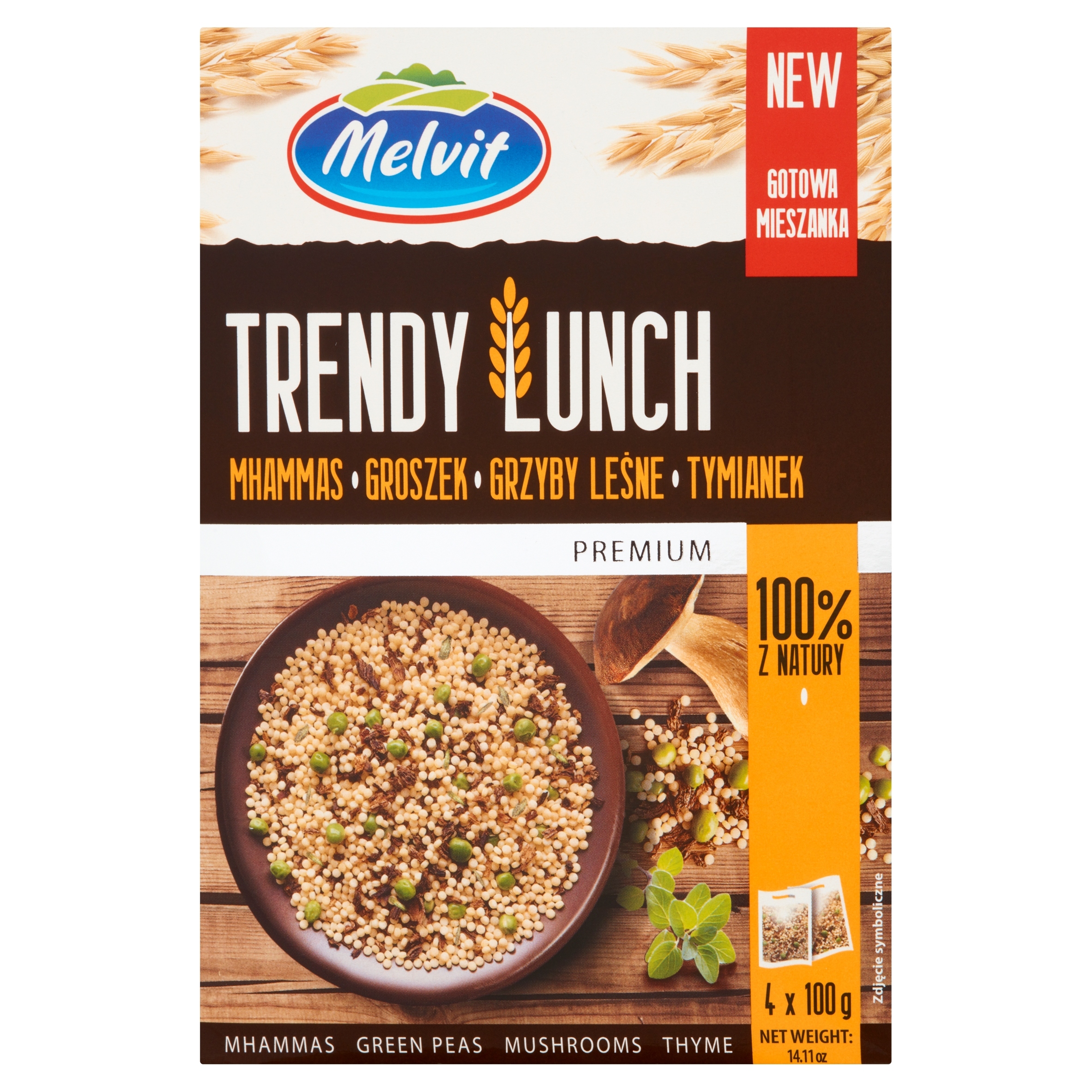 Levně 4x Melvit Trendy Lunch Mhammas hrášek houby tymián 400 g (4 sáčky)