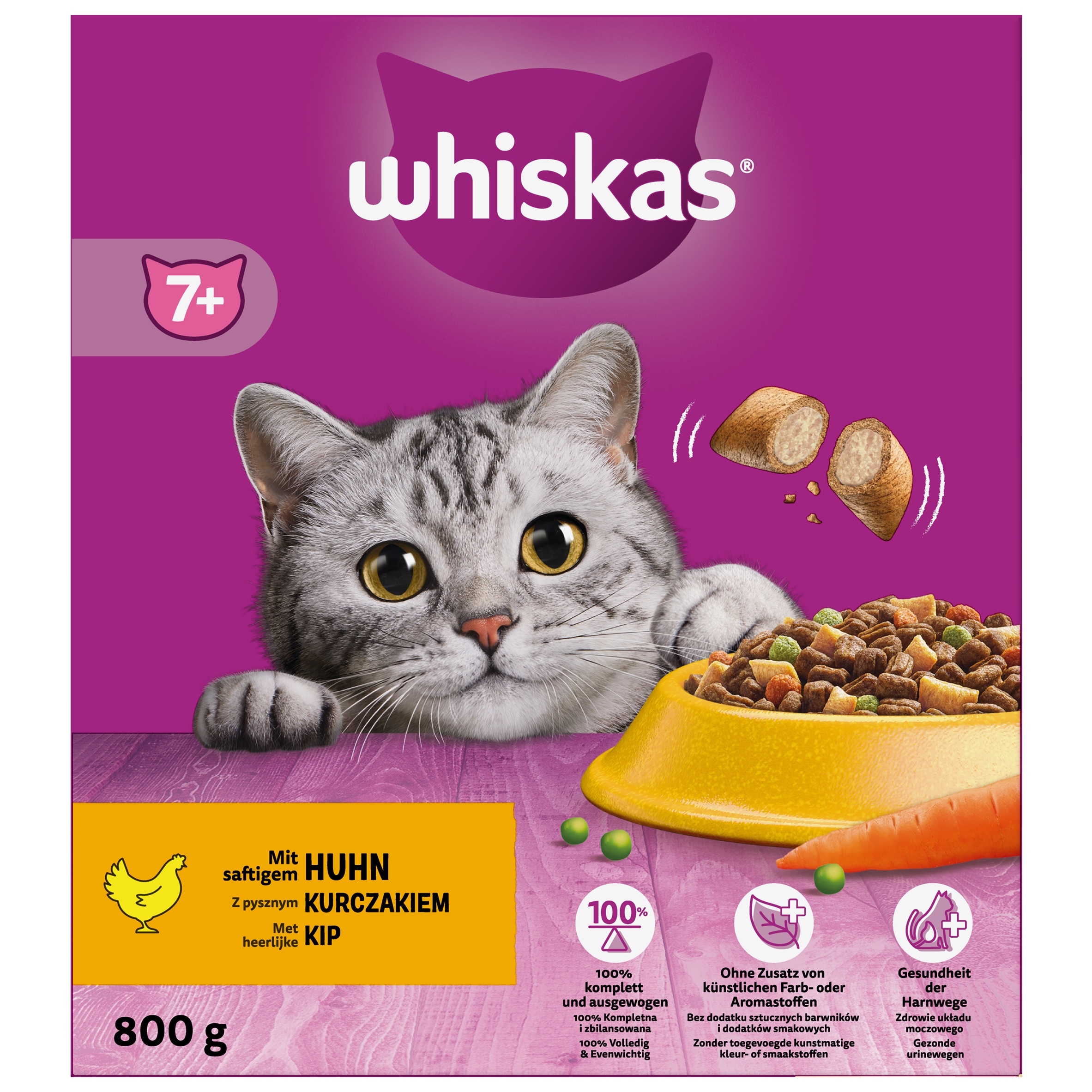 Levně 2x Whiskas Krmivo pro kočky Senior Kuře 800 g