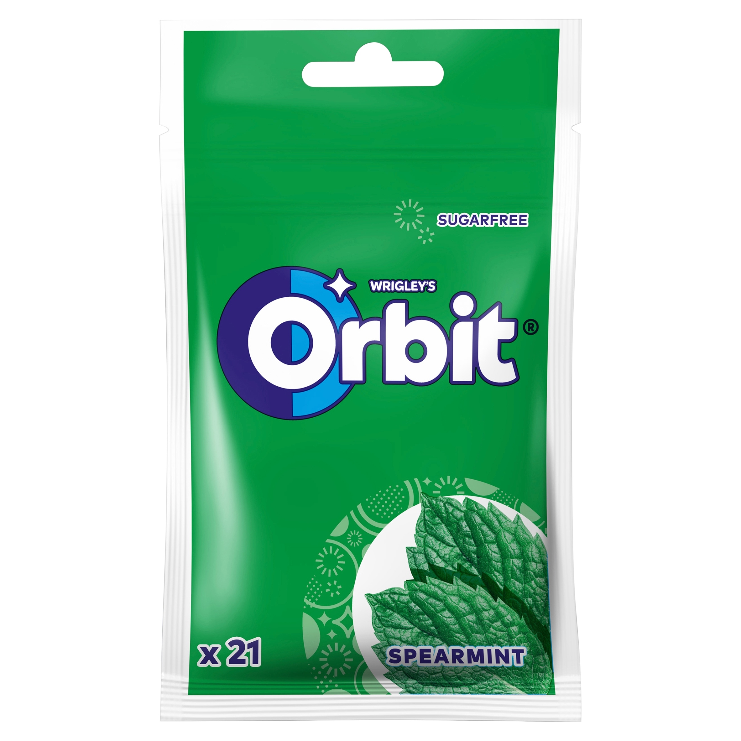 Orbit Guma Draże Spearmint Łagodna Mięta 22 torebki