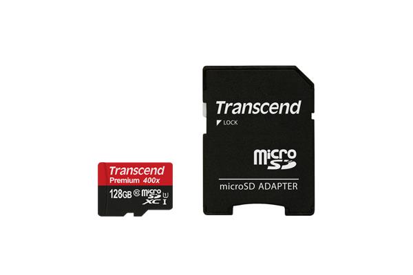 Transcend microSDXC 128GB Class 10 Uhs-i 400x Sd adaptér