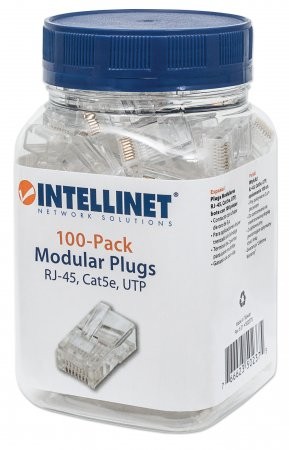 Intellinet Wtyk RJ45 8P/8C Utp Cat5 na Linkę 100 Sztuk