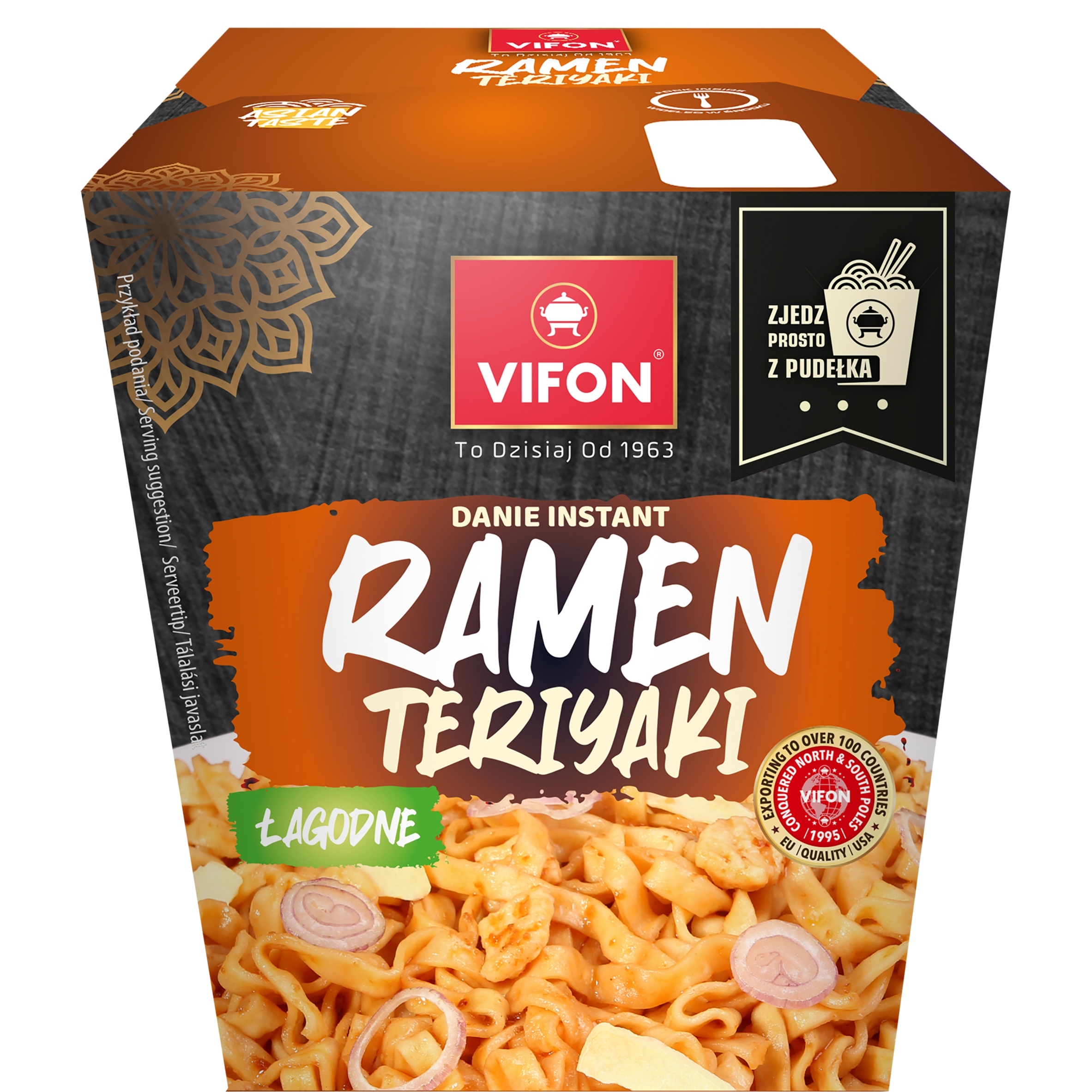Levně 5 x Obědový box Ramen Teriyaki s nudlemi a kuřecí příchutí (jemný) 85 g Vifon