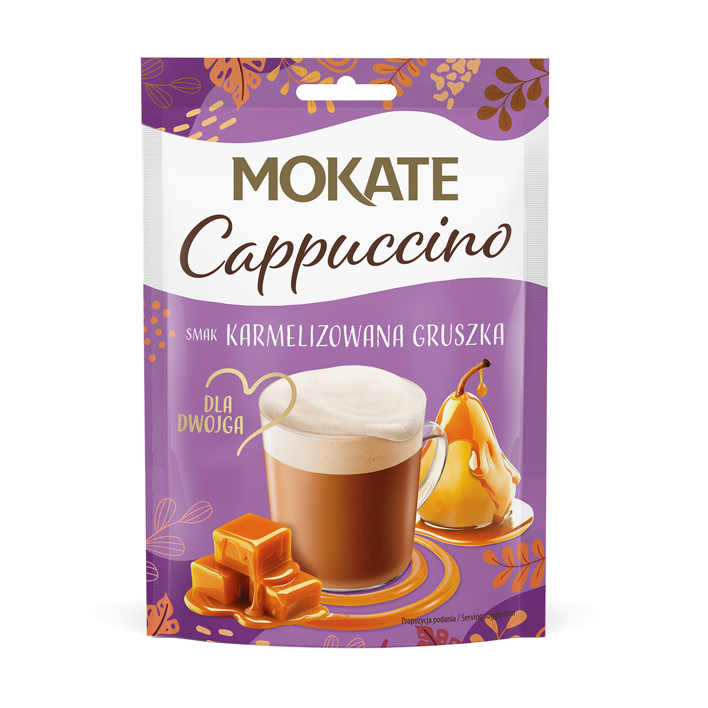 Levně 13X Kávový nápoj Cappuccino Karamelizovaná hruška Lahodná pěna Mokate 40 g
