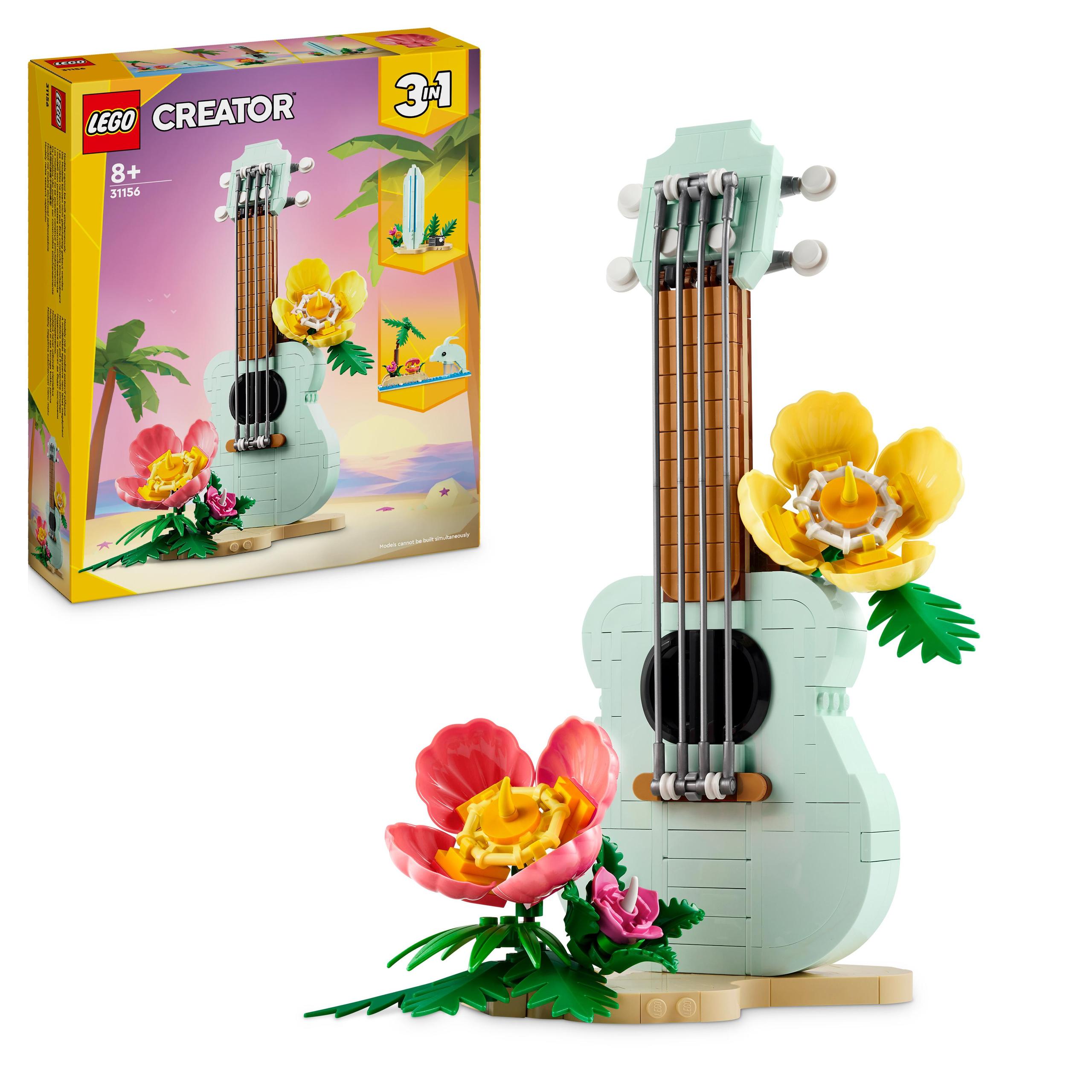 Lego Ukulele z kostek Tropické 3v1 Originální Nové Nejlepší Dárek