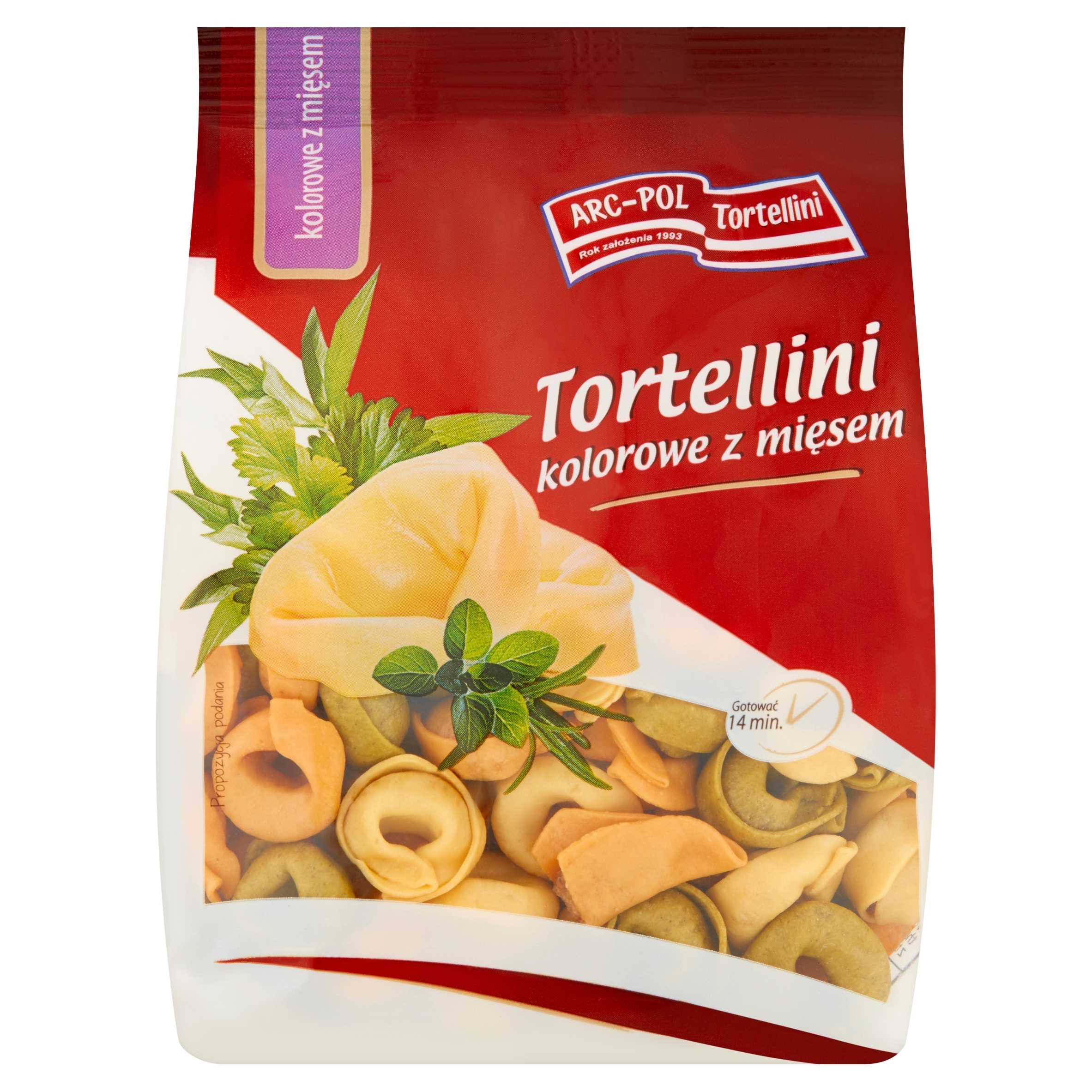 Levně Tortellini barevné s masem 250 g