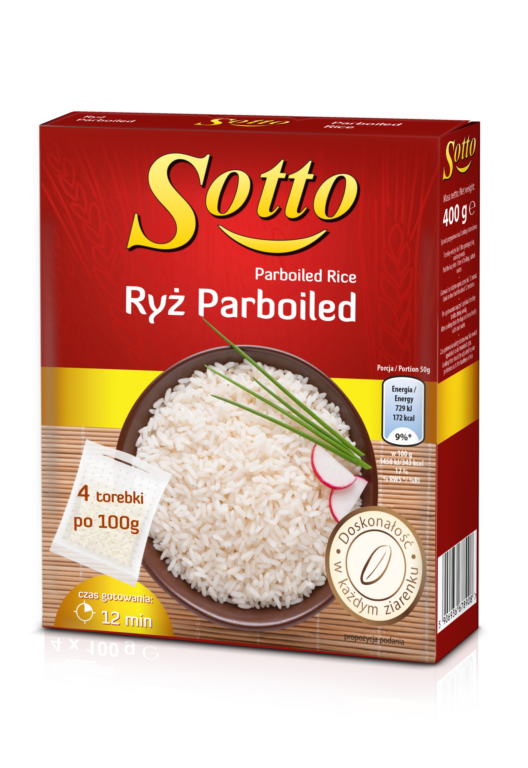Rýže Sotto Parboiled 4x100 g krabička