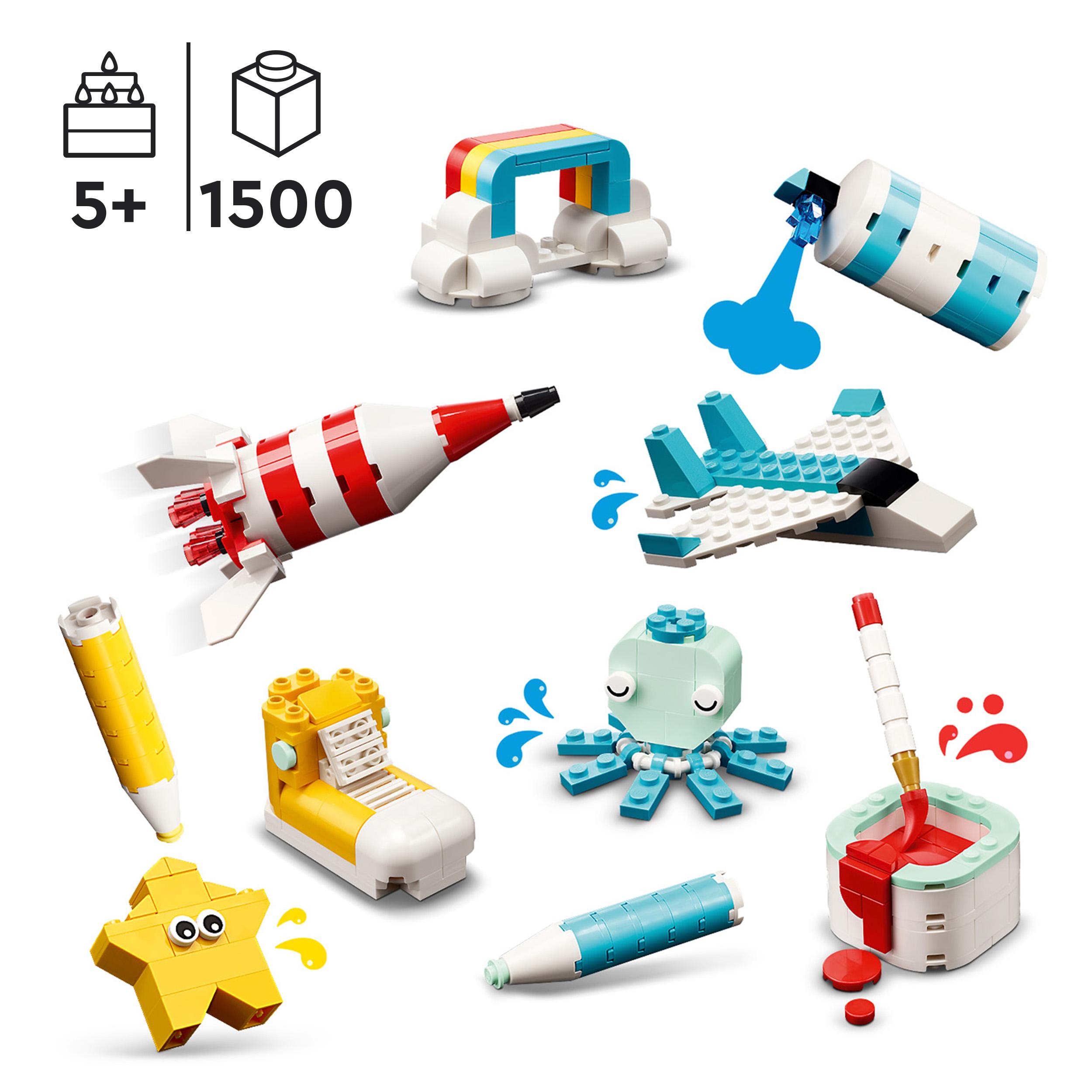 LEGO Classic 11032 Kreatywna zabawa kolorami MEGA DUŻY ZESTAW 1500 KLOCKÓW Marka LEGO