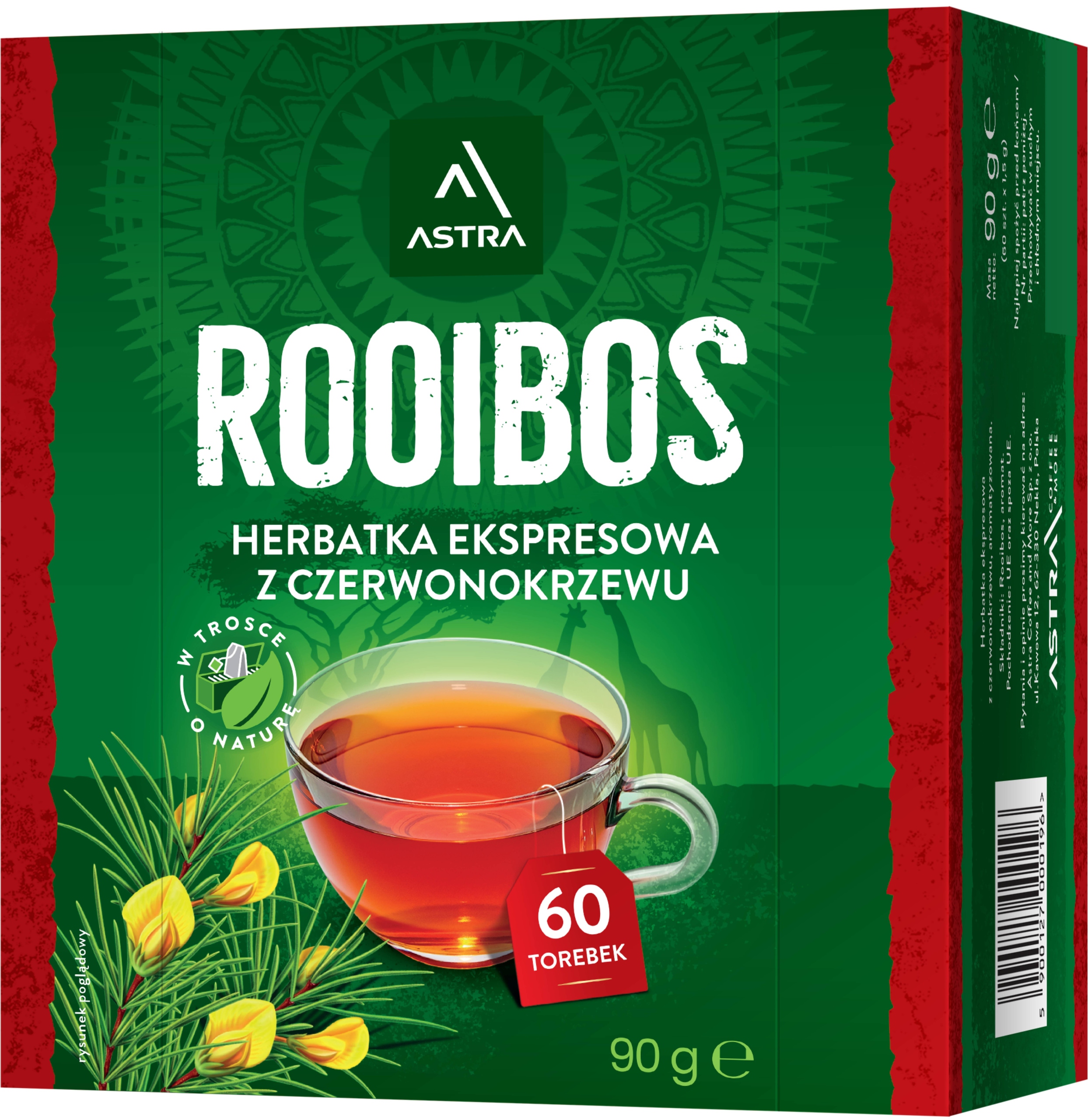 Levně Astra čaj Rooibos Ex60 sáčků