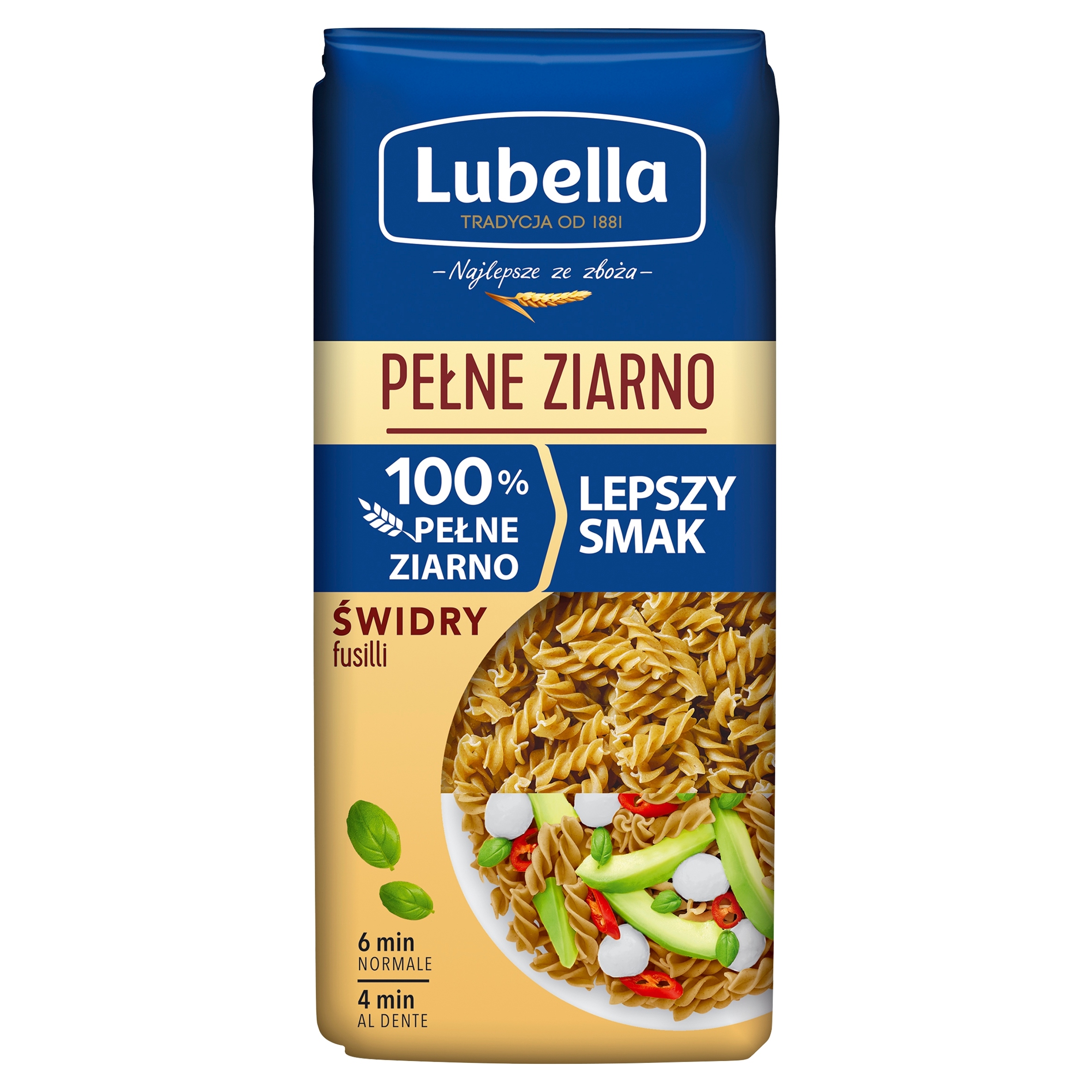 Lubella Plné zrno Těstoviny fusilli 400 g