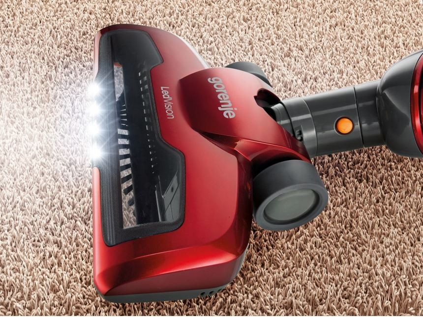 Odkurzacz pionowy Gorenje SVC216FR czerwony Moc 120 W