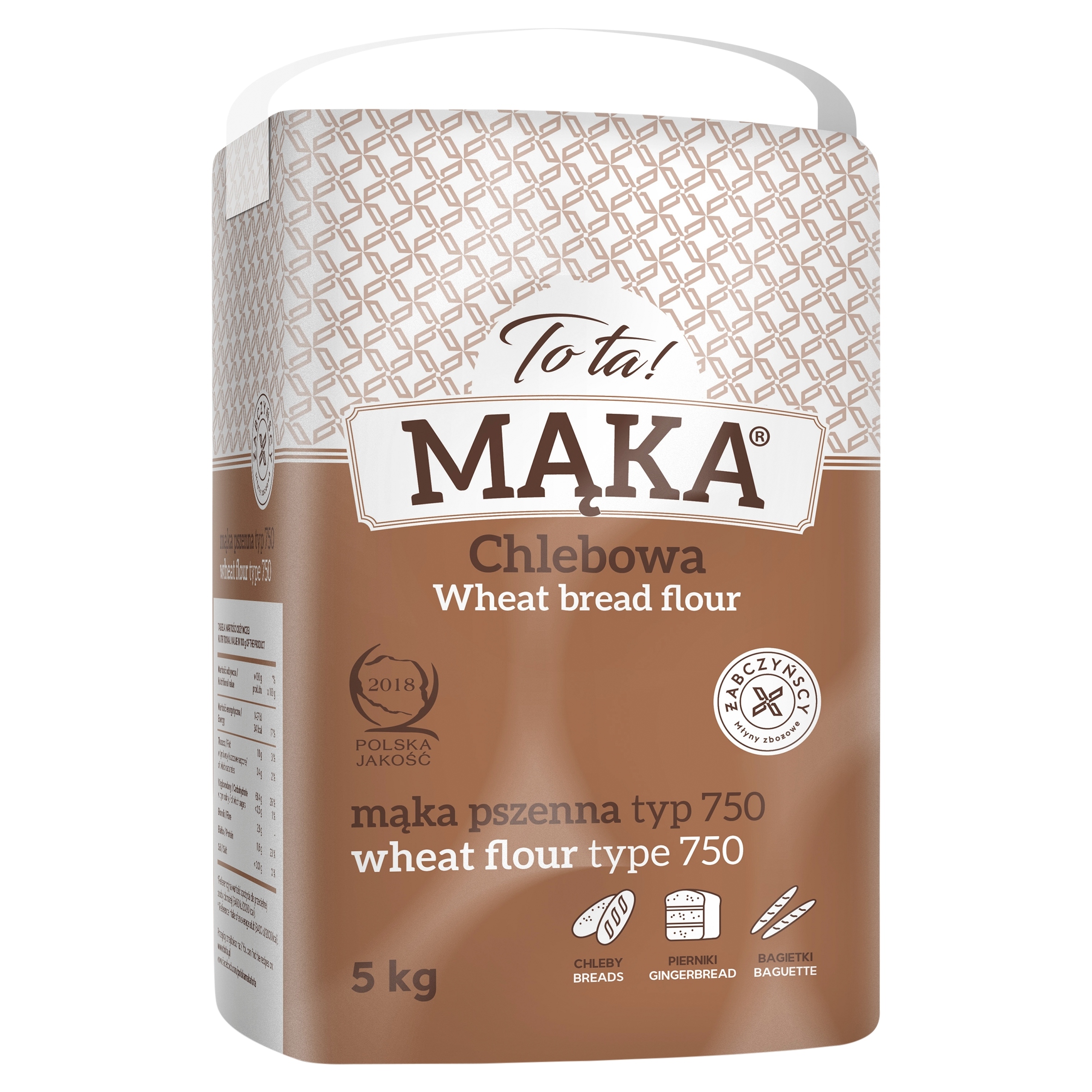 4x ToTa! Pšeničná mouka typ 750 chlebová 5 kg