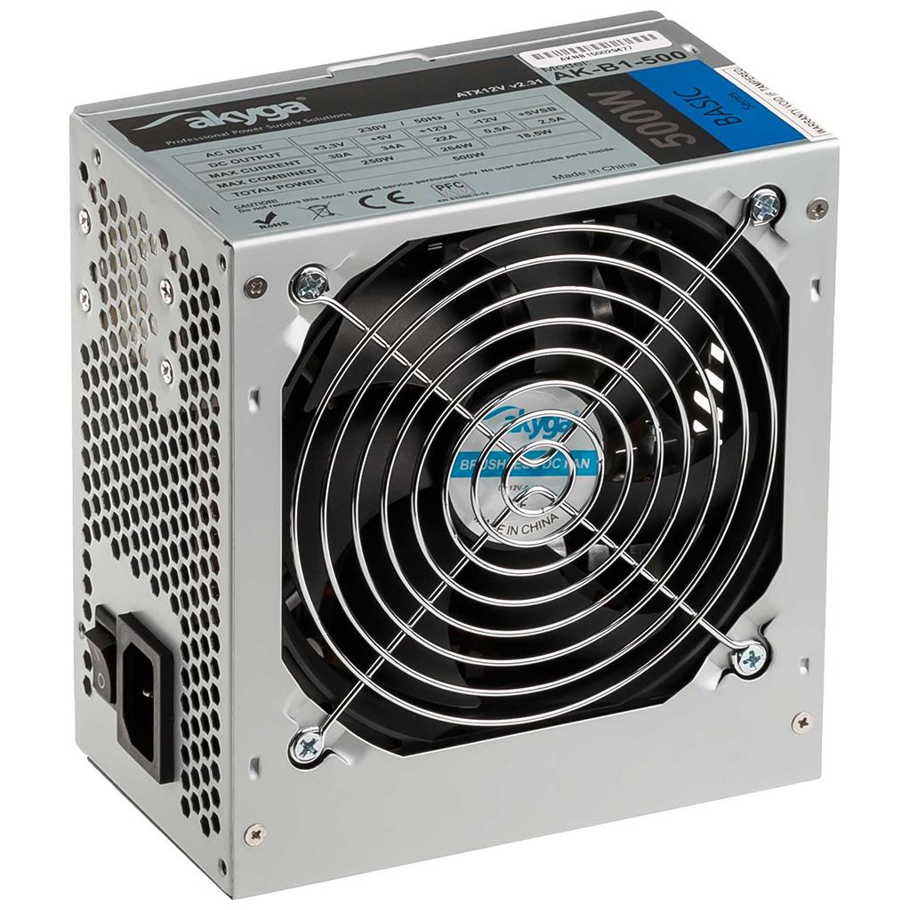 Napájecí zdroj pro počítač 500W Atx 120 mm PCI-e 6+2 pin 3X Sata 2X Molex