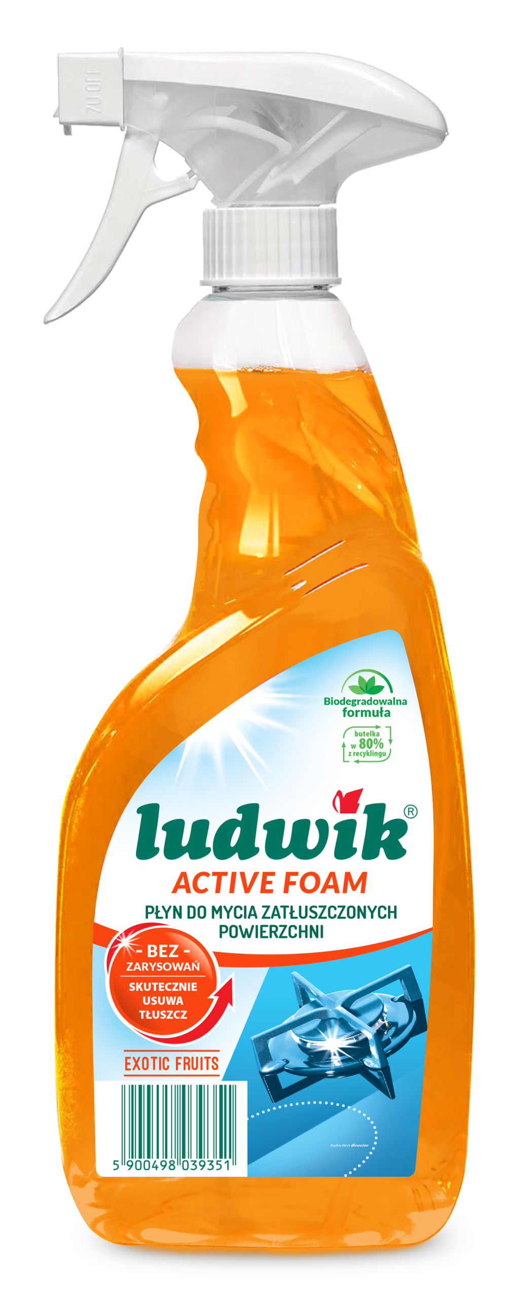 Levně 6 x Ludwik Active Foam Tekutý prostředek na mytí zamaštěných povrchů 600 ml