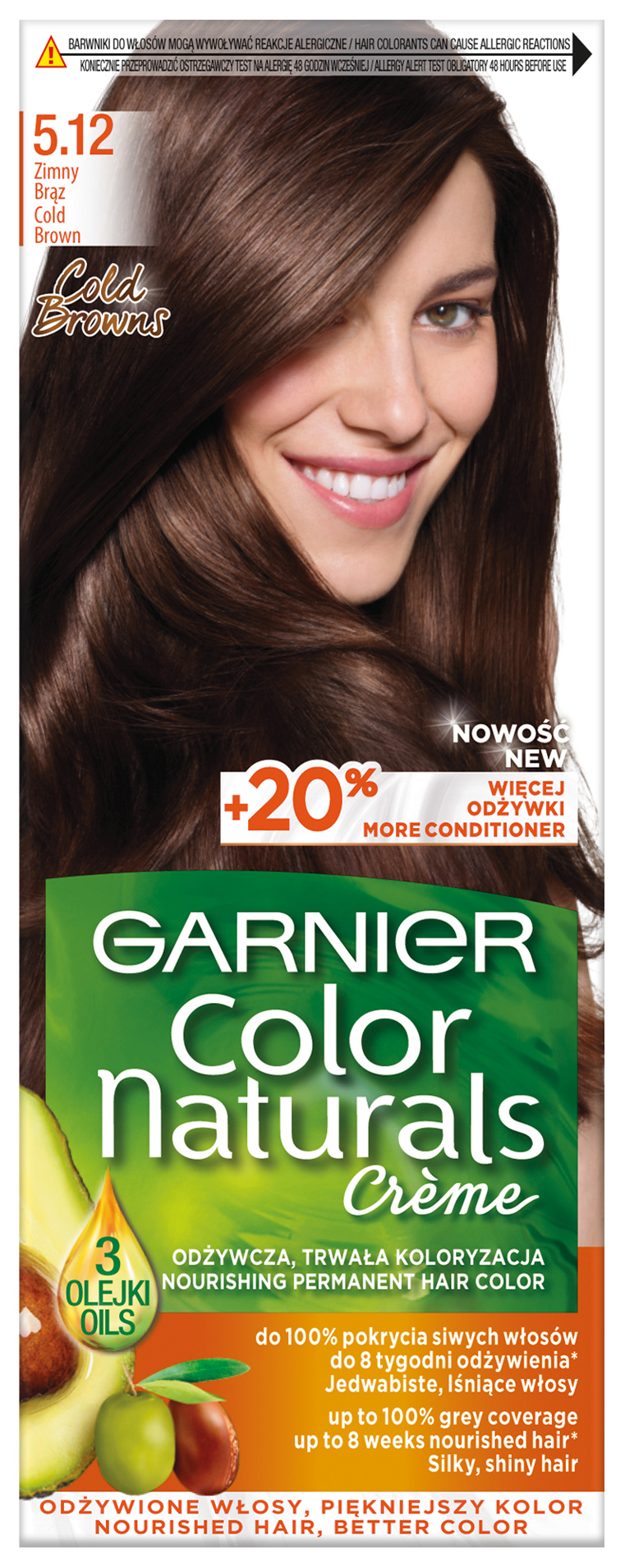 

Garnier Color Naturals Farba 5.12 Zimny Brąz