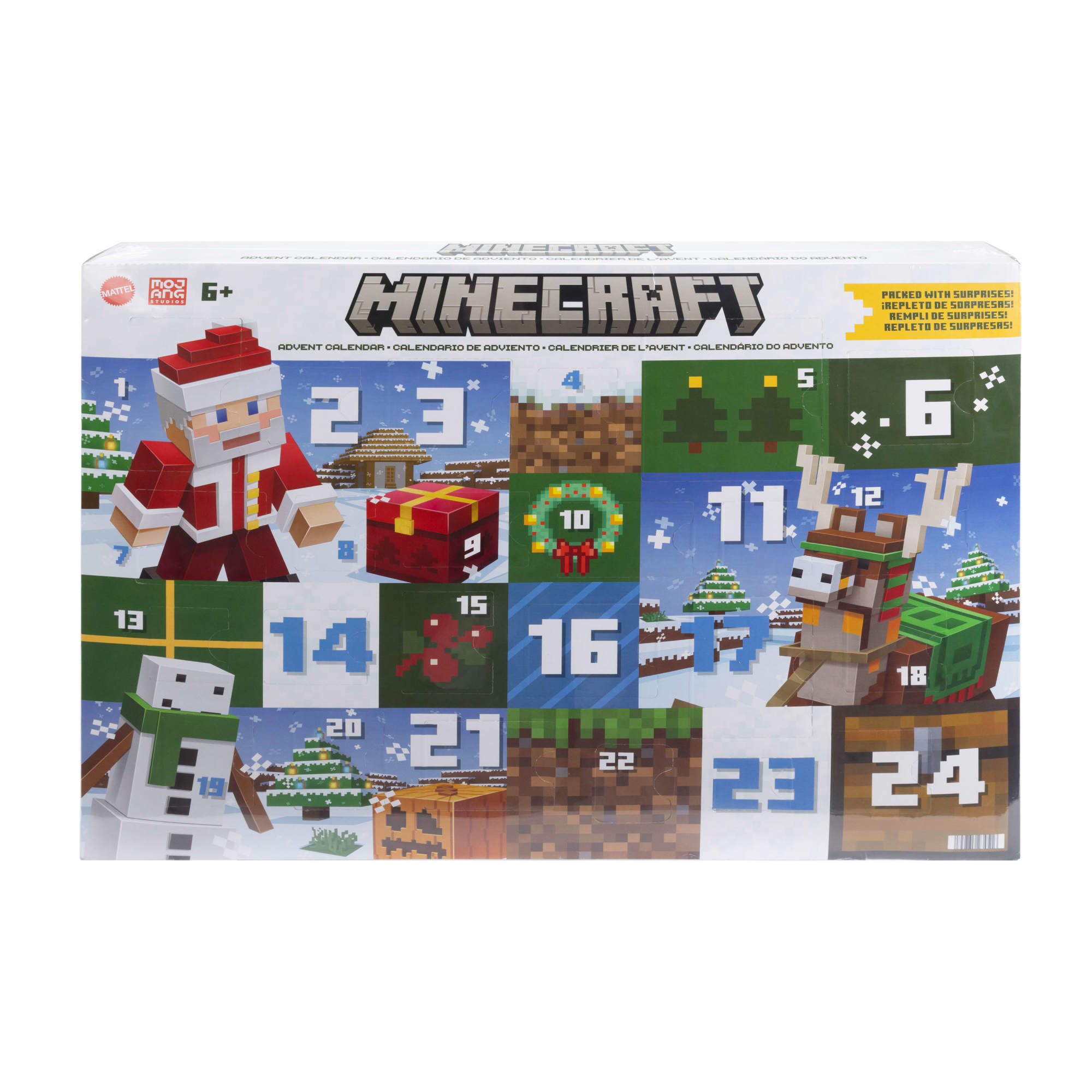 Адвент-календарь Minecraft Mattel HXM86, 3 фигурки, аксессуары и наклейки, от 6 лет — фото 3